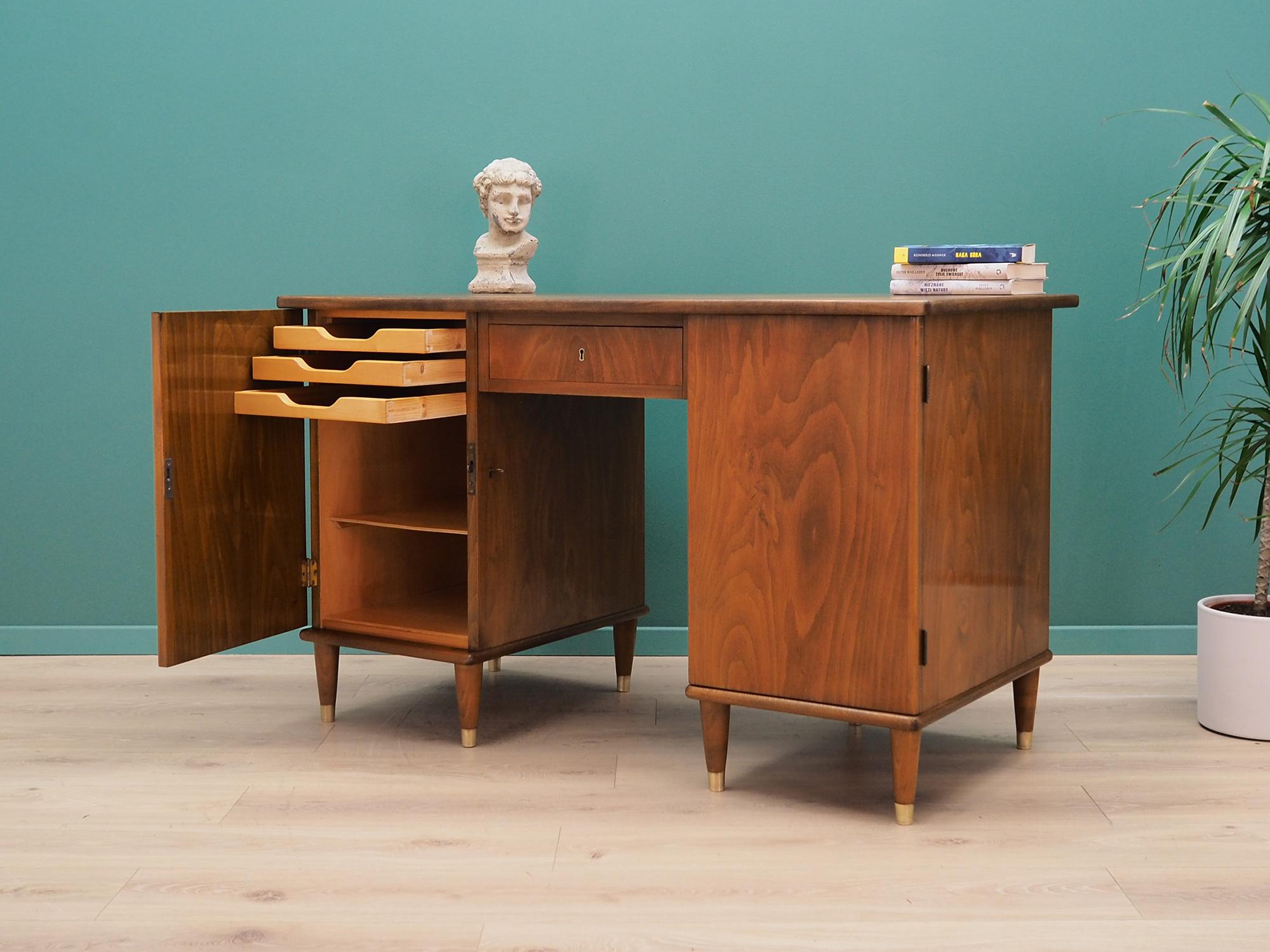 Late 20th Century Walnut Desk, Danish Design, 1970 For Sale