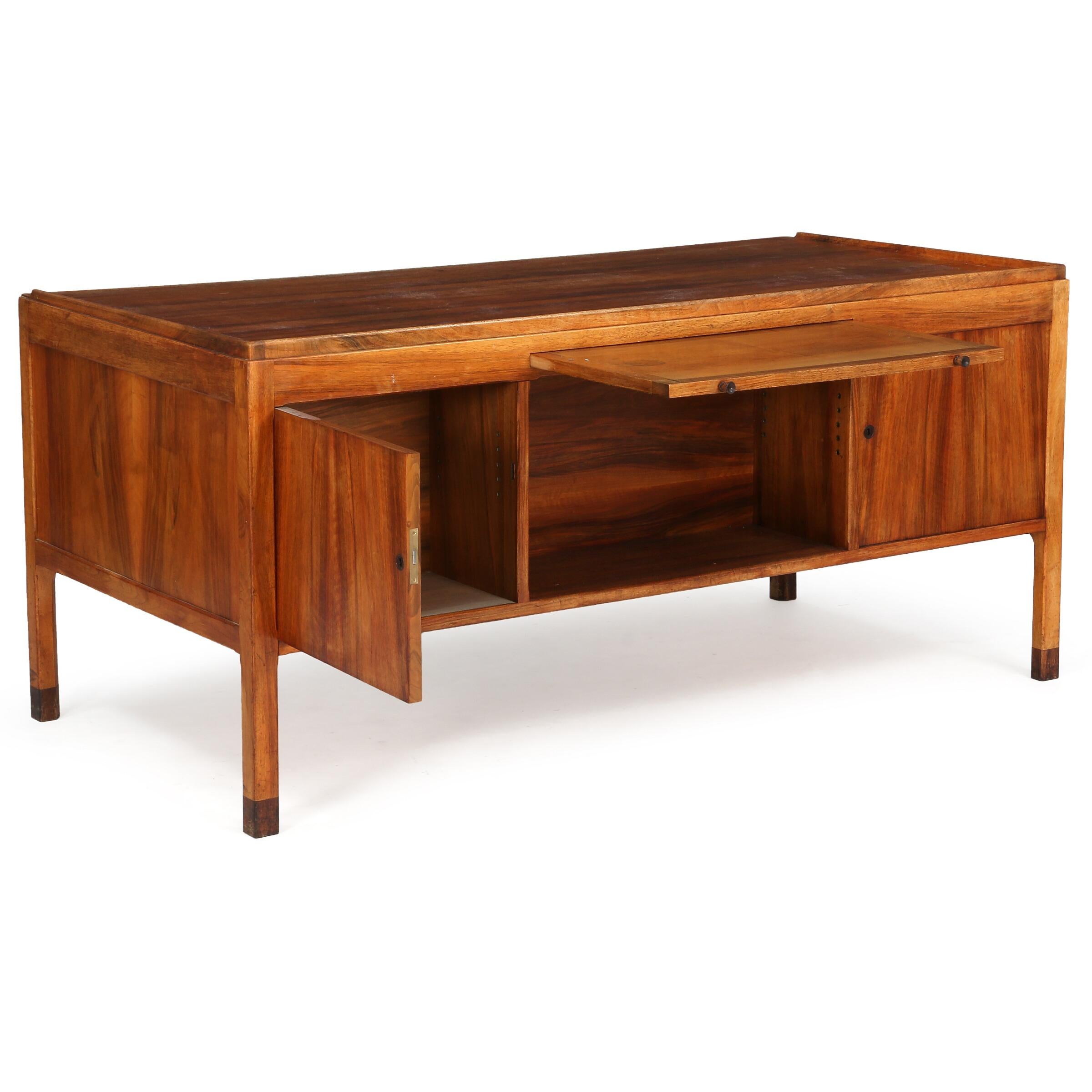 Scandinavian Modern Large Group incl. Walnut Desk and Sideboards Made by Ove Lander in 1947 For Sale