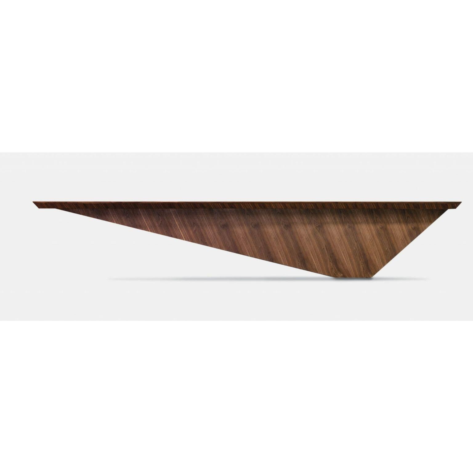 Diamond dining table by Vasco Vieira
Dimensions: W 300 x D 100 x H 75 cm
Materials: American walnut 100% solid wood

Dimensions available: W 400 cm
Available in ashwood

The Diamond table is a large suspension table created by the Portuguese