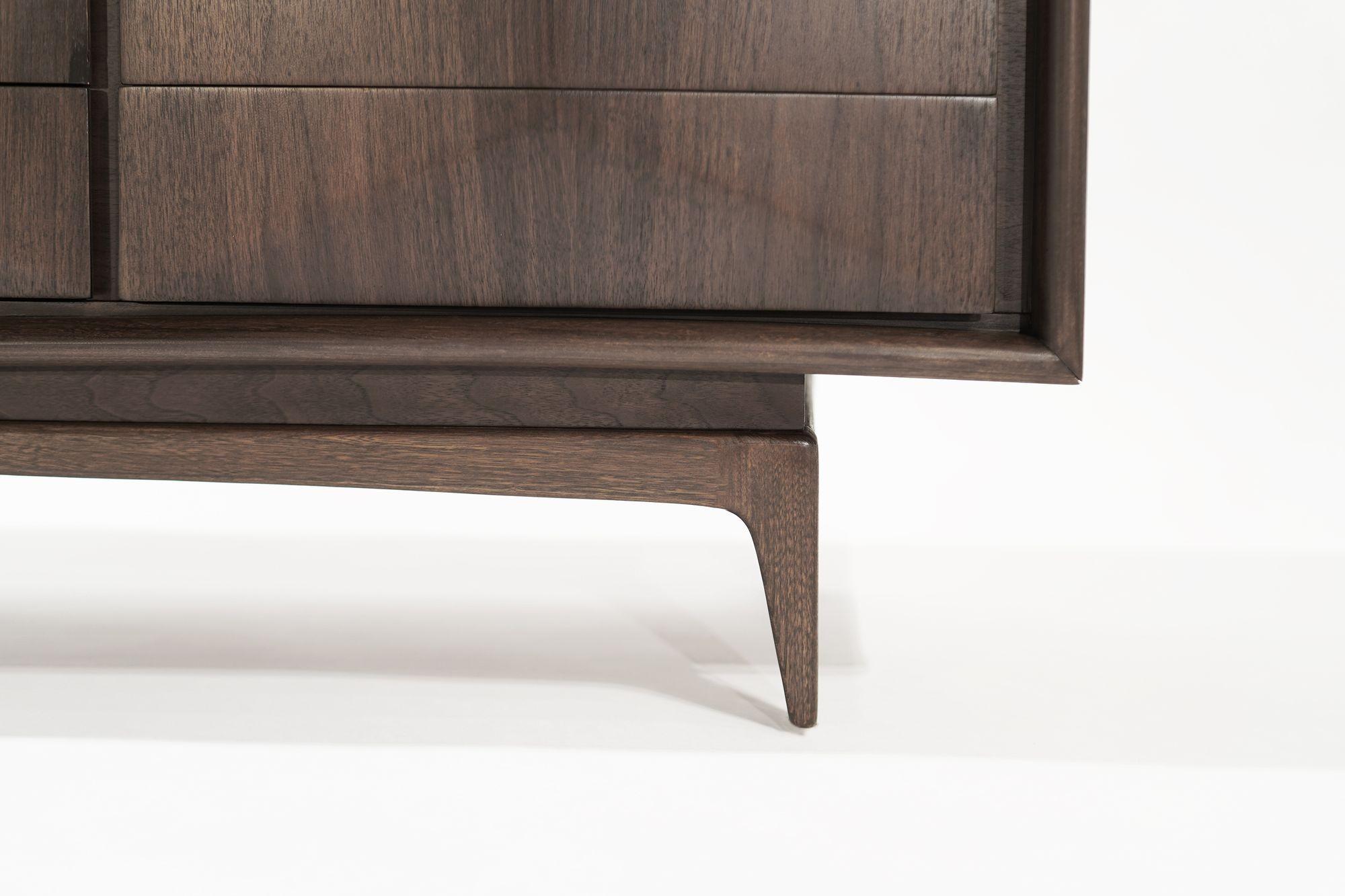 Walnut Diamond Front Dresser, 1950s 2
