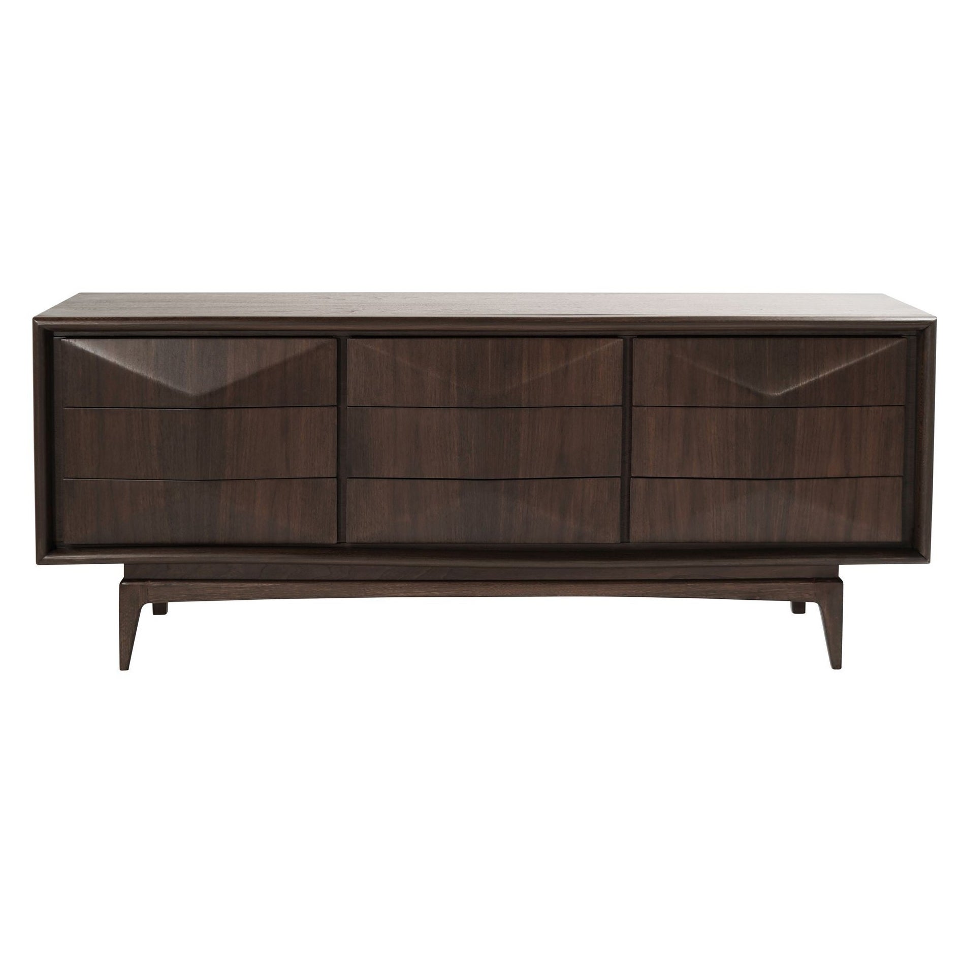 Walnut Diamond Front Dresser, 1950s