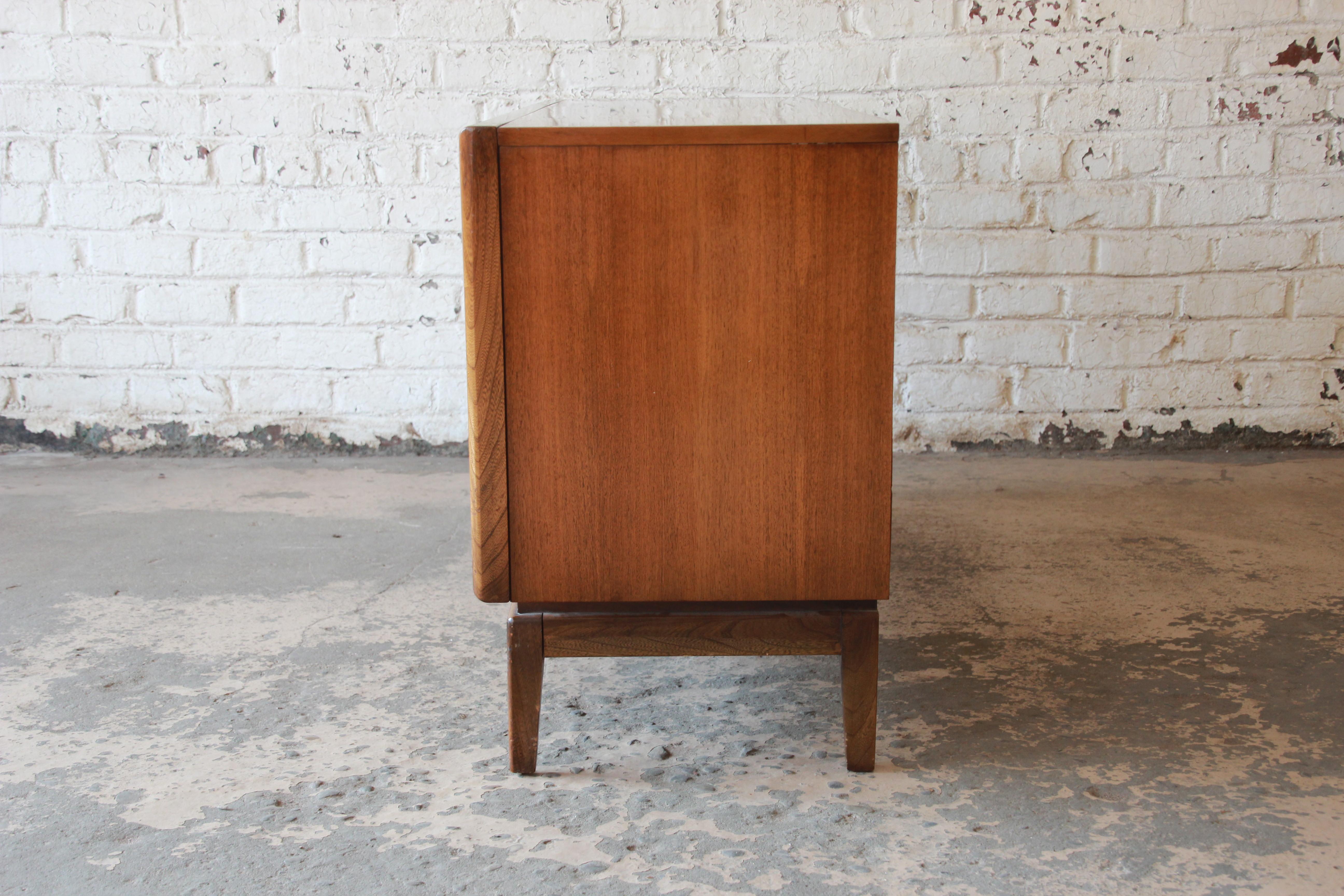 Walnut Diamond Front Dresser or Credenza by United 1