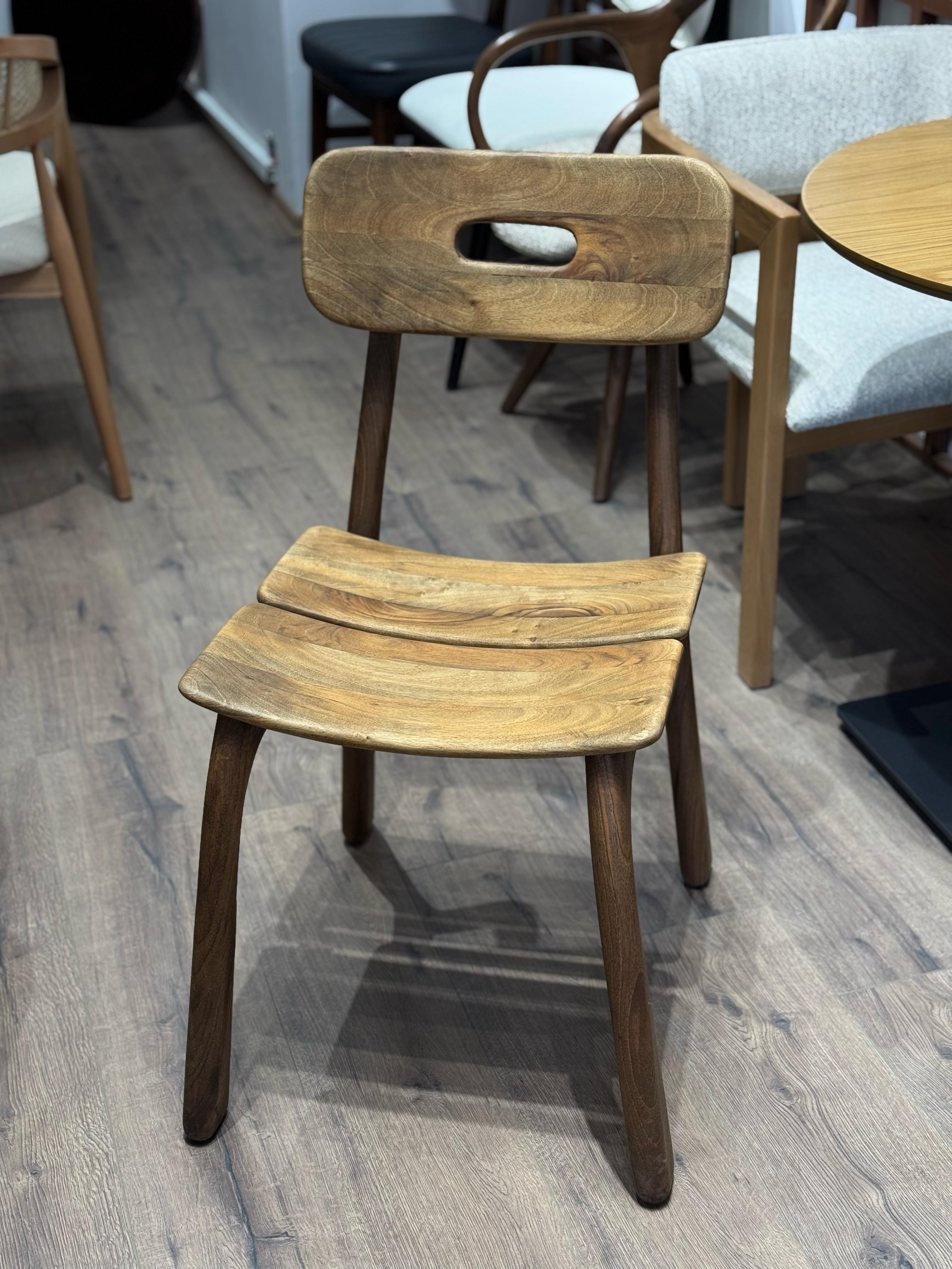 Epoxy Resin Walnut Dining Chair, Custom Wooden Chair, Wood Chair, Rustic Wood Chair For Sale
