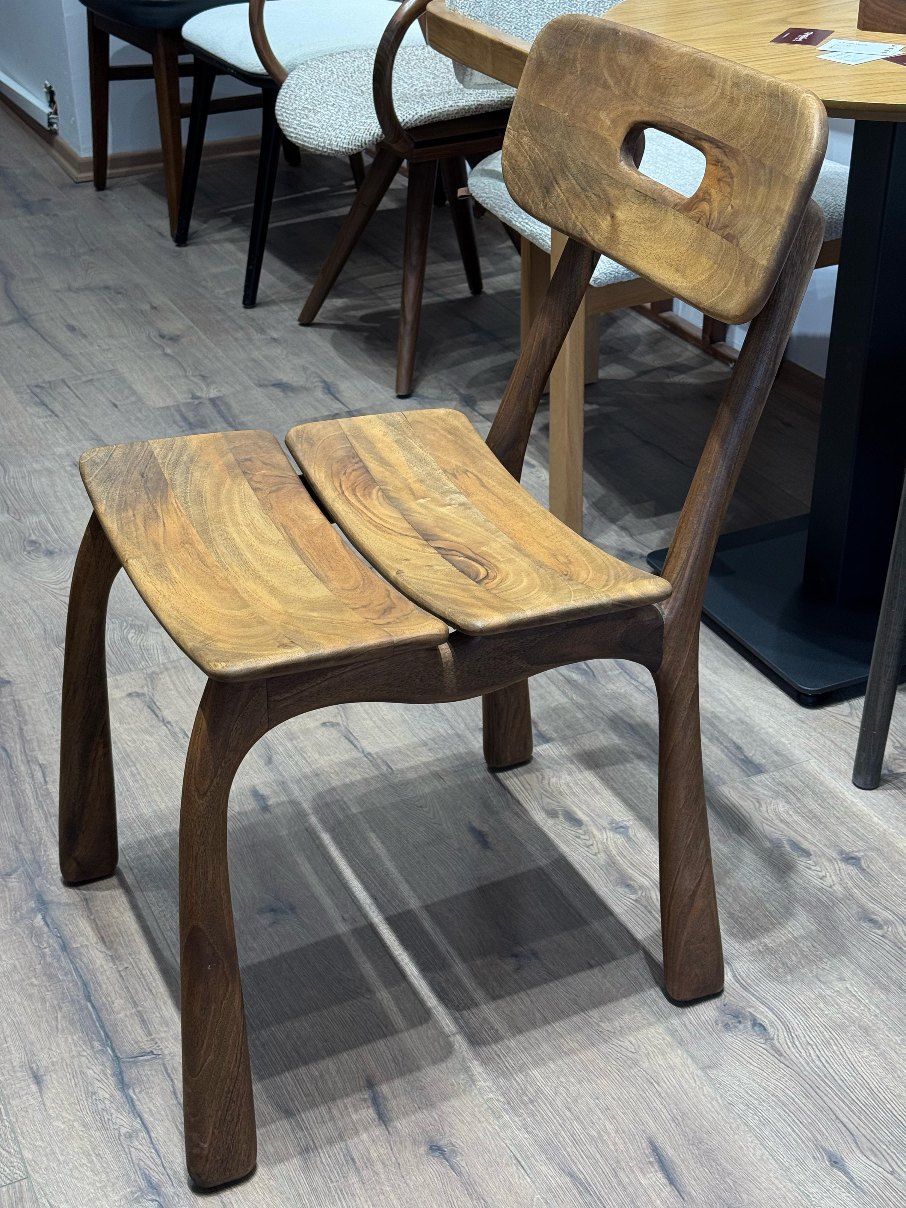 Walnut Dining Chair, Custom Wooden Chair, Wood Chair, Rustic Wood Chair For Sale 1
