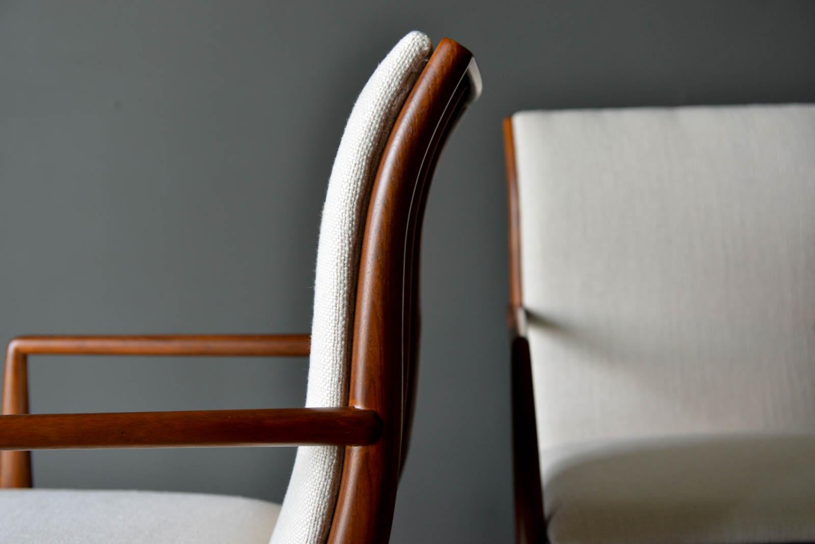 Walnut Dining Chairs by T.H. Robsjohn-Gibbings for Widdicomb, ca. 1960 6