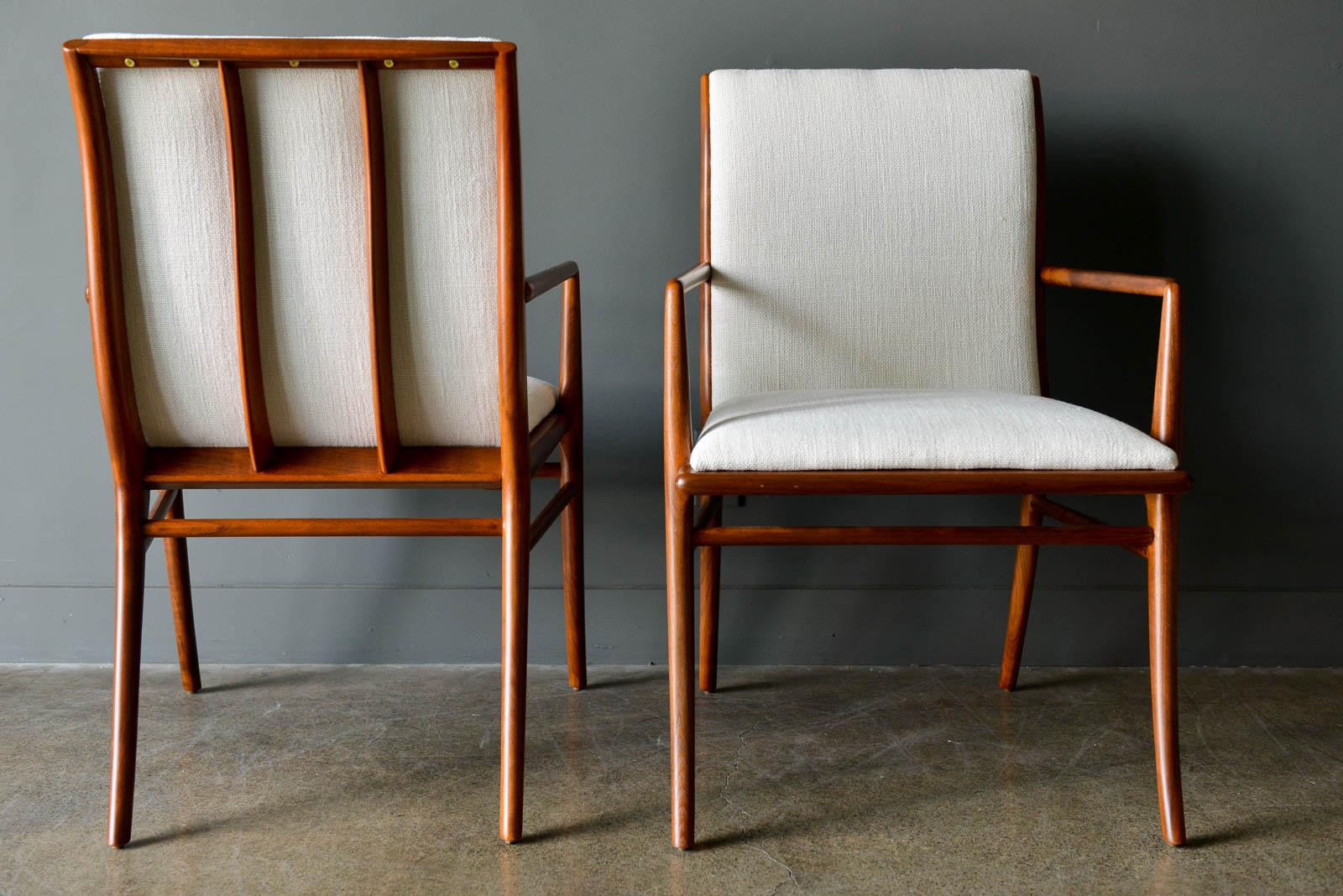 Walnut Dining Chairs by T.H. Robsjohn-Gibbings for Widdicomb, ca. 1960 1