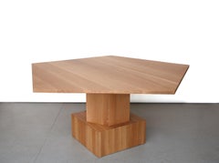 Dining or Center Table in natural Oak by Tinatin Kilaberidze