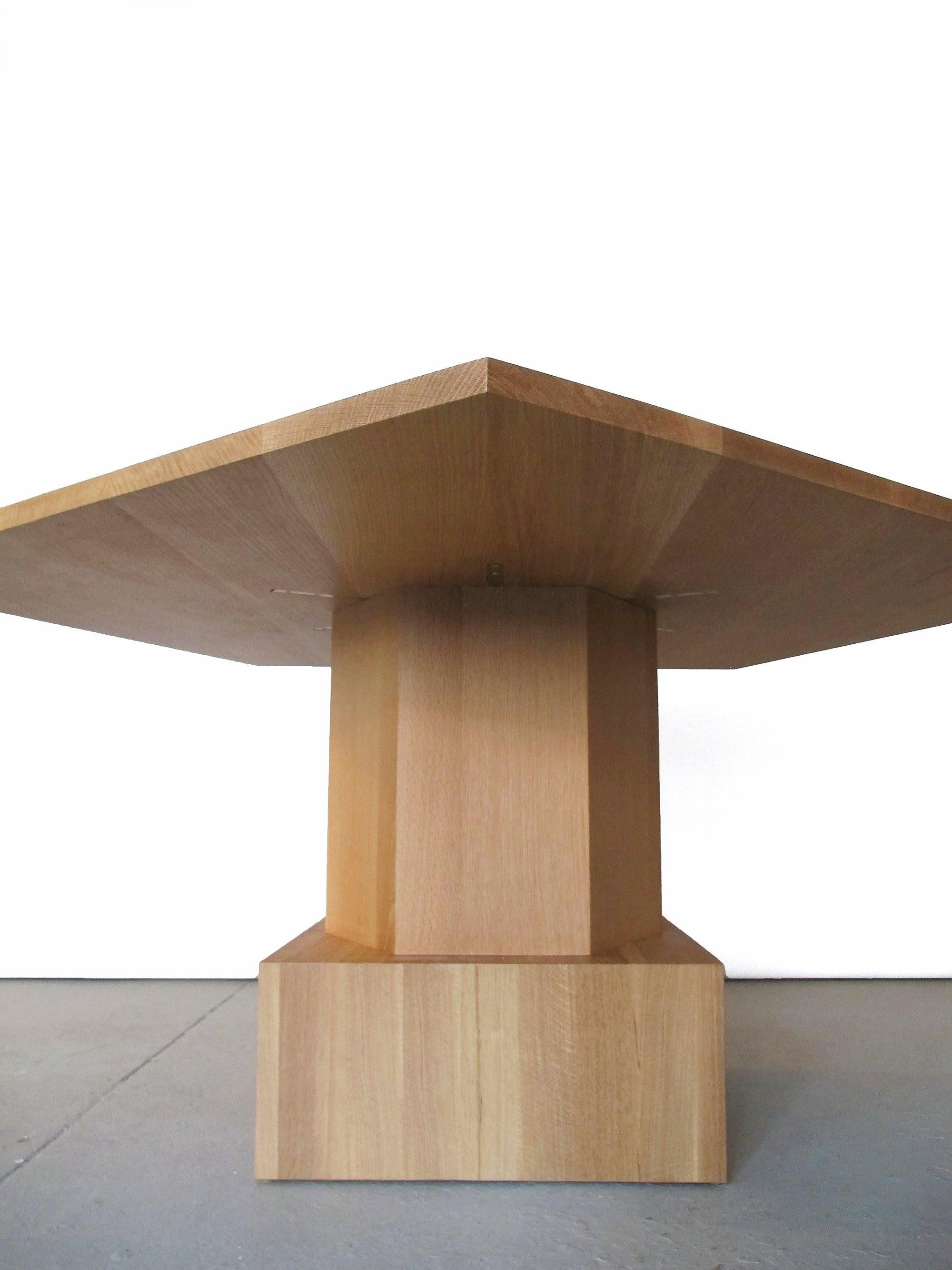 Dining or Center Table in natural Oak by Tinatin Kilaberidze In Excellent Condition For Sale In New York, NY