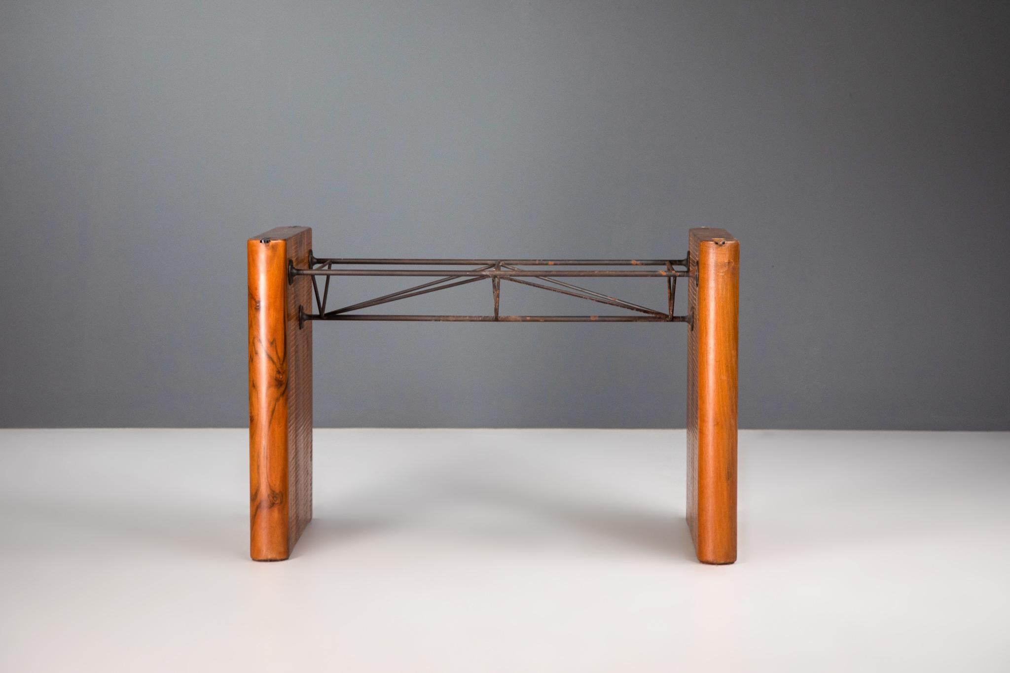 Walnut Dining Room Table by Giuseppe Rivadossi for Officina Rivadossi, 1970s 1