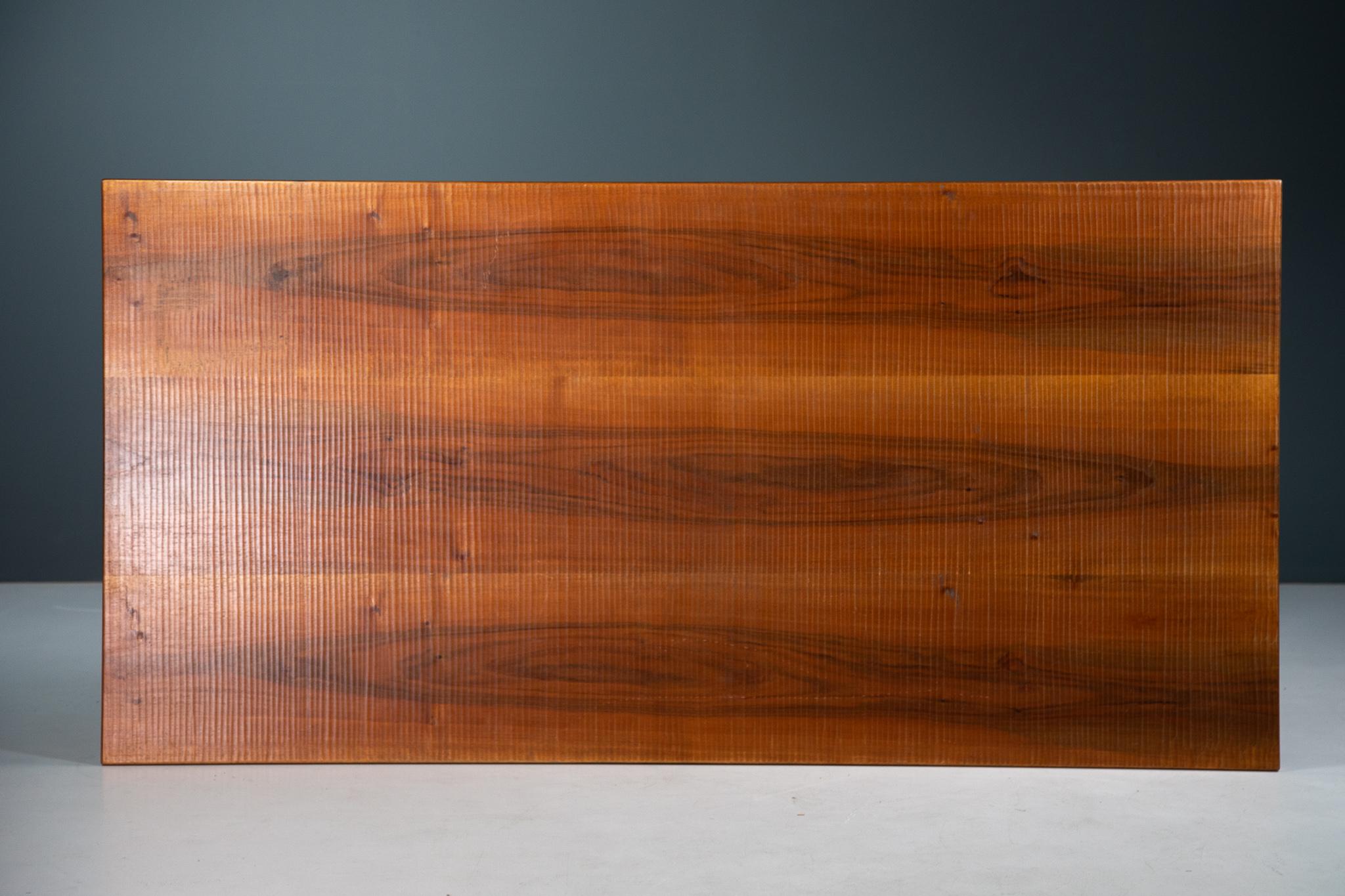 Walnut Dining Room Table by Giuseppe Rivadossi for Officina Rivadossi, 1970s 2