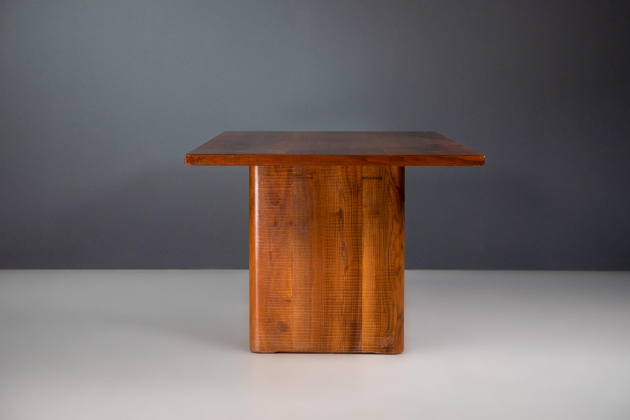 Walnut Dining Room Table by Giuseppe Rivadossi for Officina Rivadossi, 1970s 3