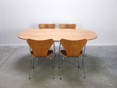 Juego de comedor de nogal de Piet Hein, Bruno Mathsson y Arne Jacobsen para Fritz Hansen