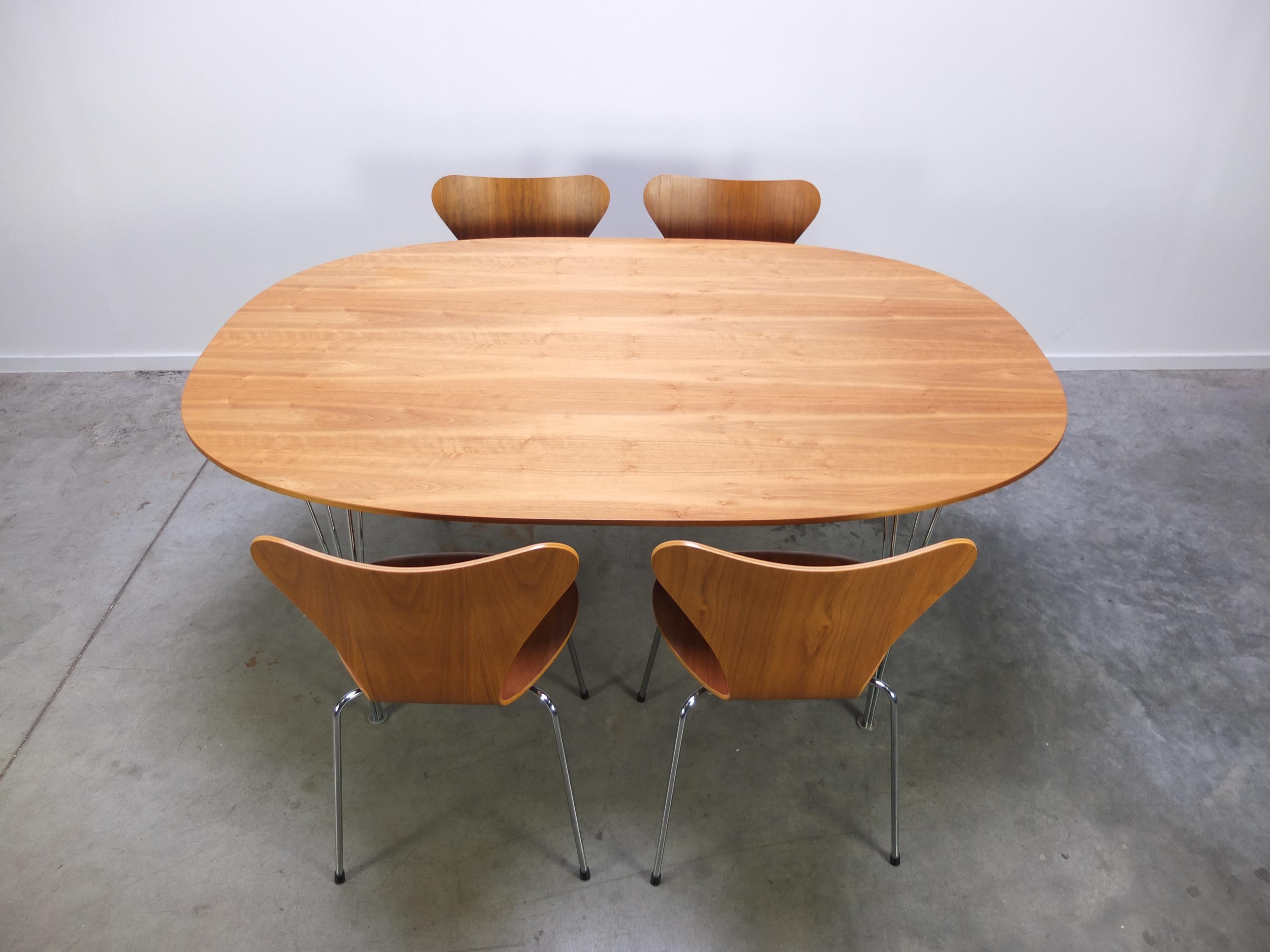 Scandinavian Modern Walnut Dining Set by Piet Hein, Bruno Mathsson & Arne Jacobsen for Fritz Hansen For Sale