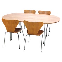 Ensemble de salle à manger en noyer de Piet Hein, Bruno Mathsson et Arne Jacobsen pour Fritz Hansen