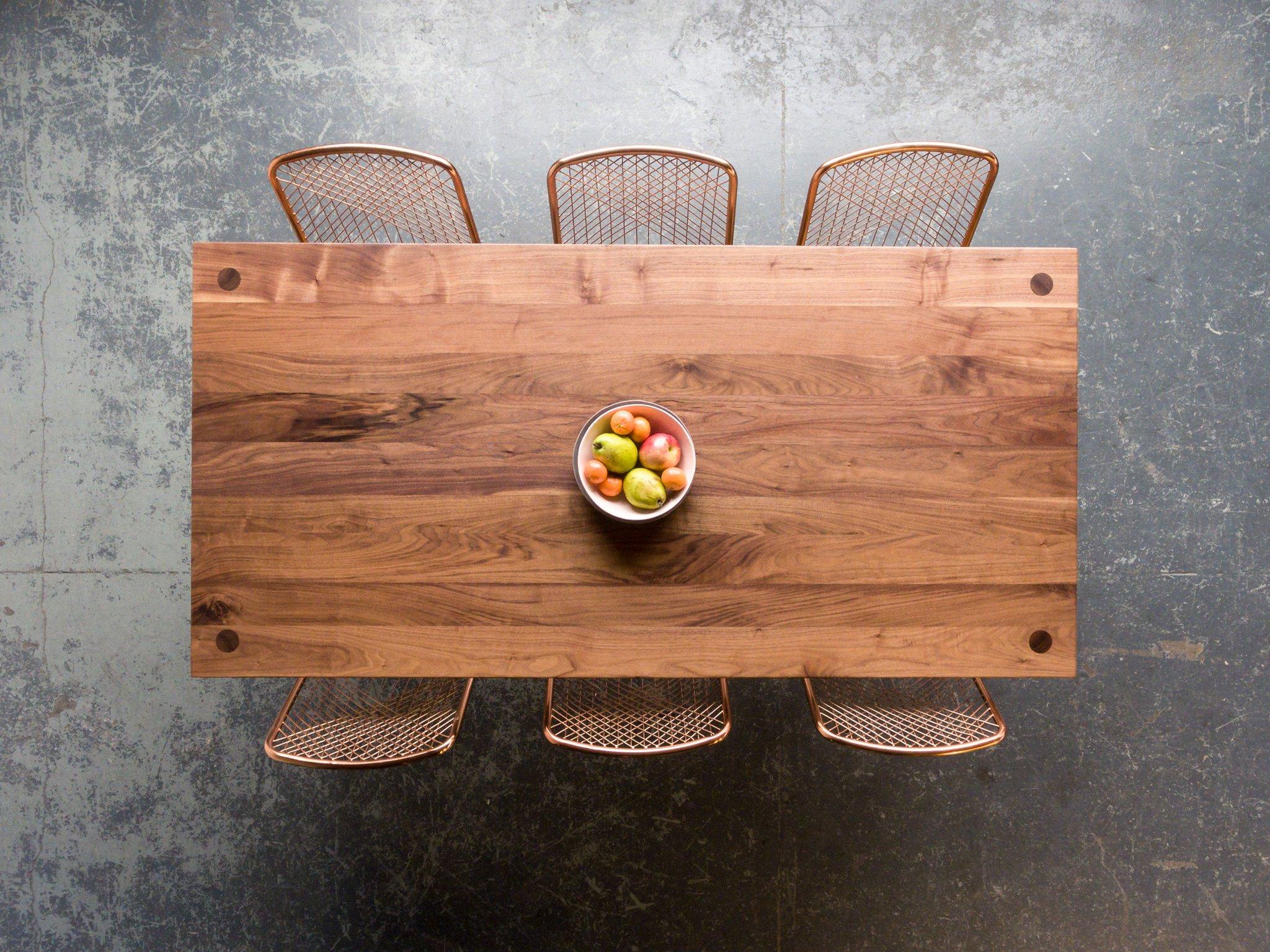 Modern Walnut Dining Table by Fernweh Woodworking For Sale