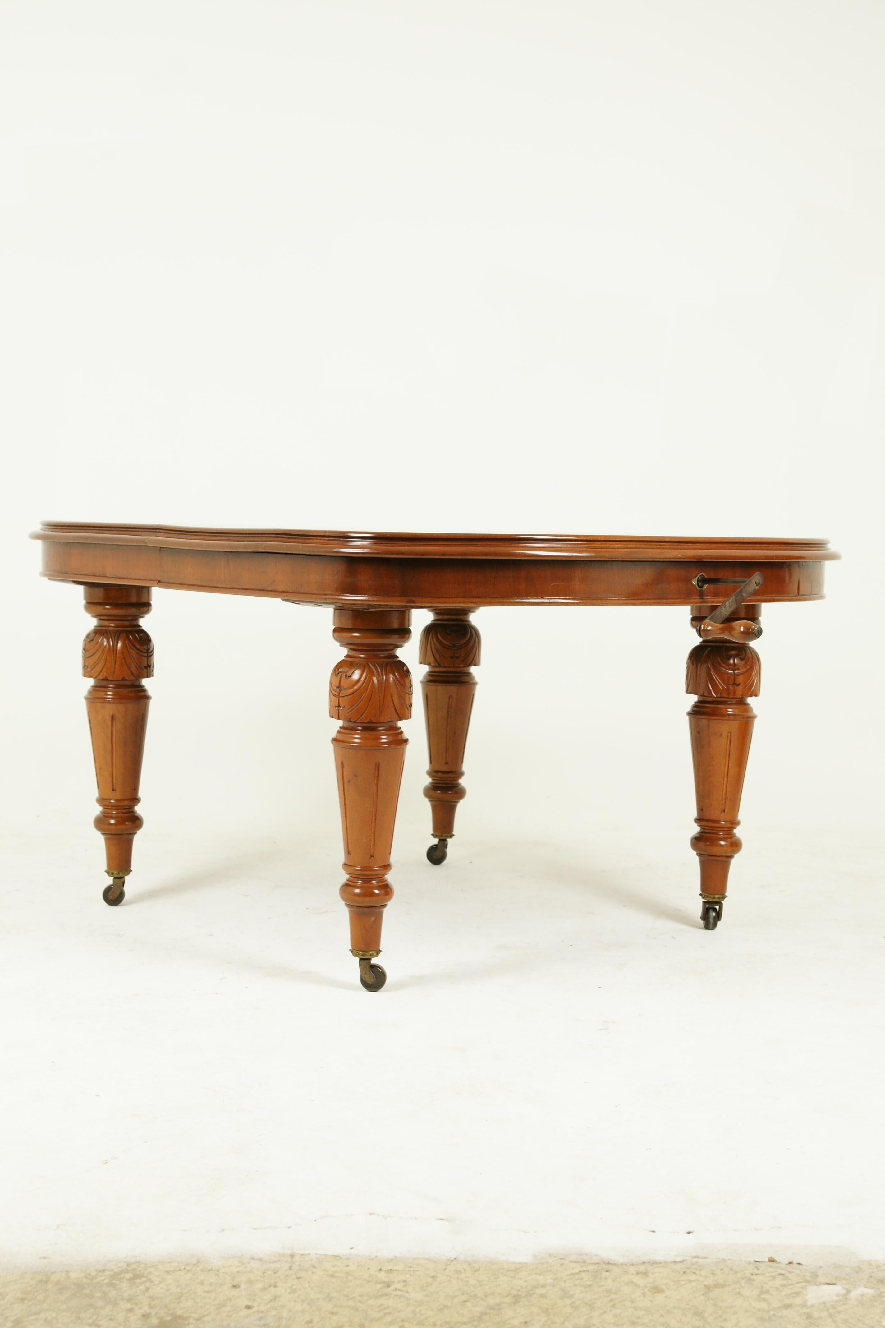 Scottish Walnut Dining Table, Extendable Table, Victorian, Scotland 1880