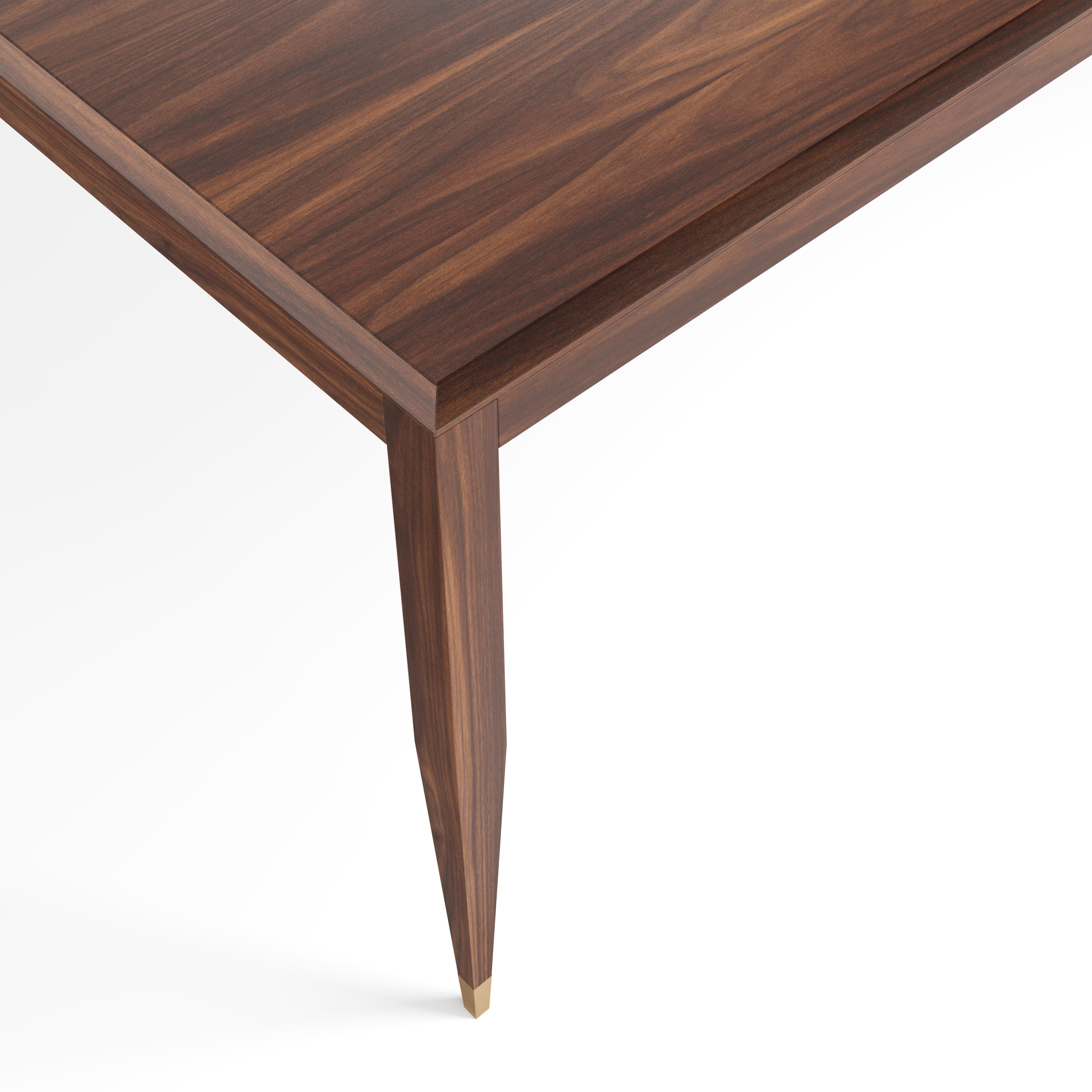 Mesa de comedor de nogal de estilo moderno de mediados de siglo, mesa de cocina Polaco en venta