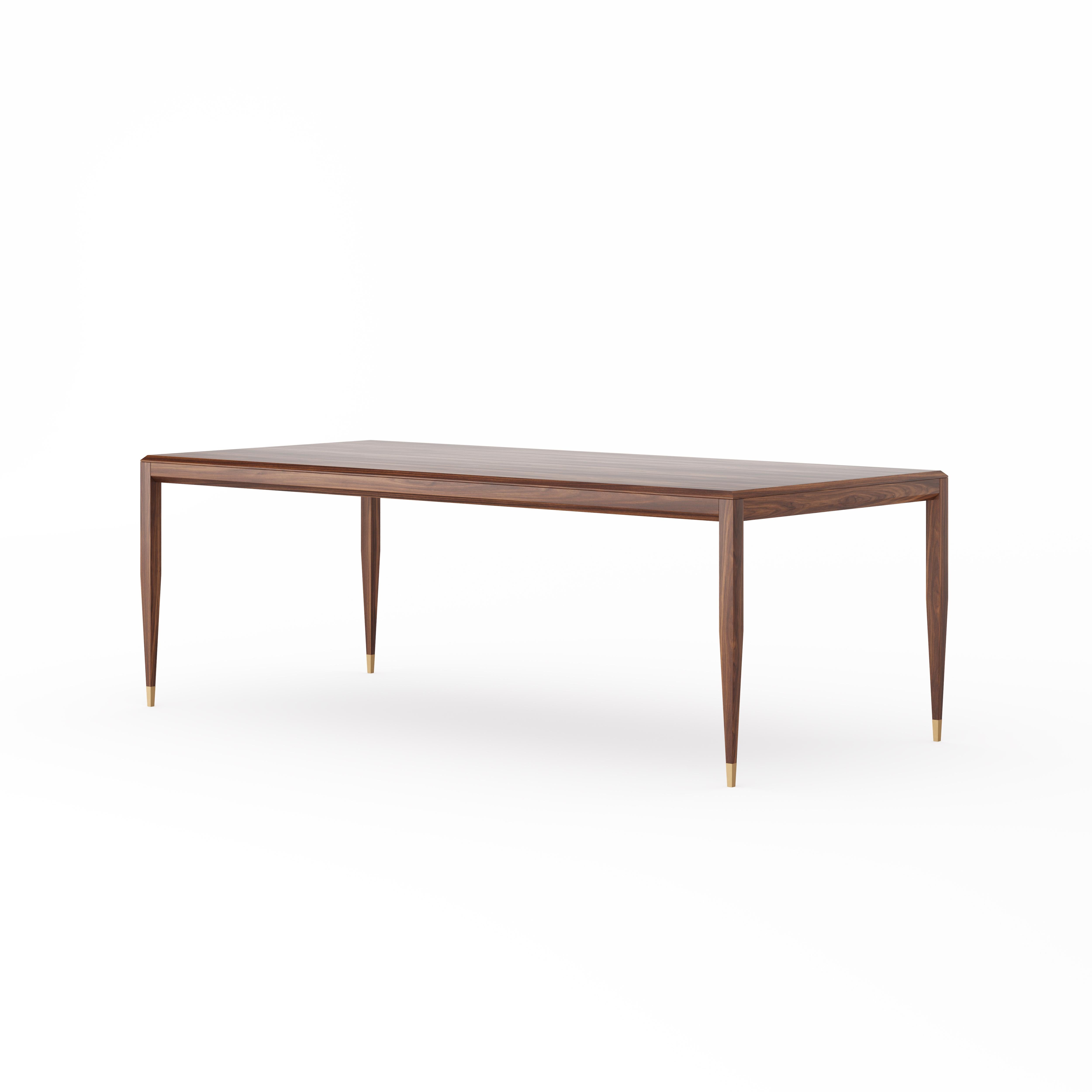 Mesa de comedor de nogal de estilo moderno de mediados de siglo, mesa de cocina Hecho a mano en venta