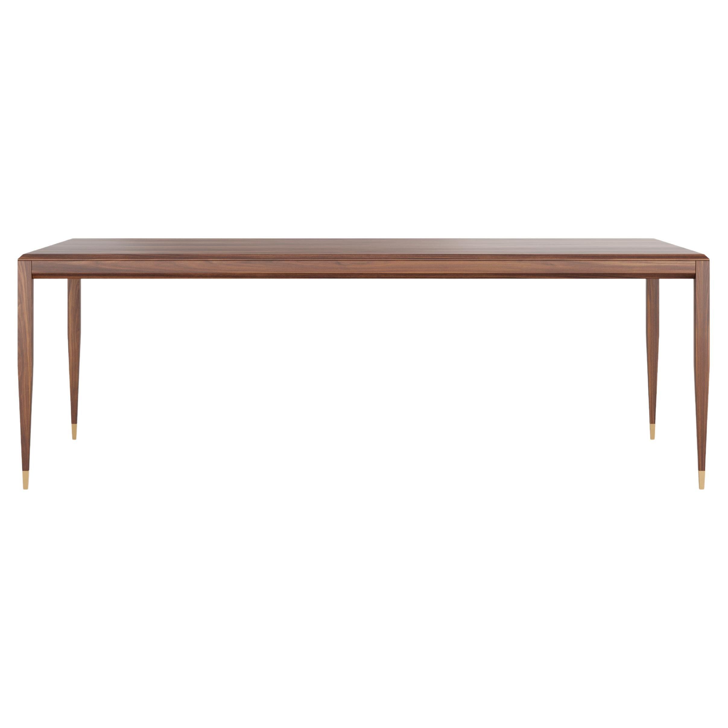 Mesa de comedor de nogal de estilo moderno de mediados de siglo, mesa de cocina en venta