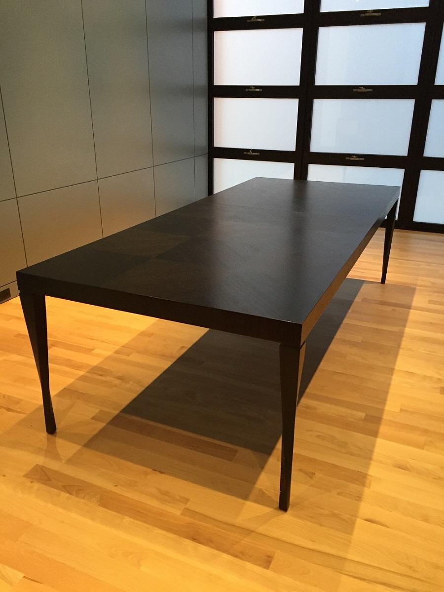 Hand-Crafted Walnut Dining Table with No Obstruction for 14 Diners For Sale