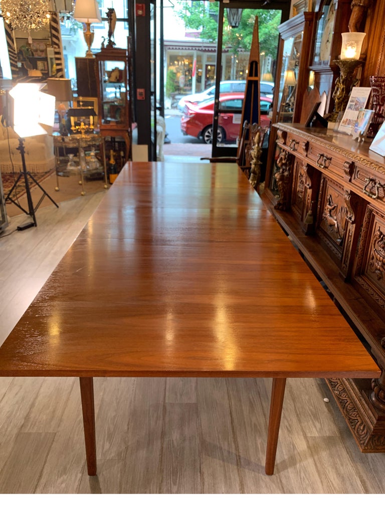 Walnut Dining Table with Two Stored Leaves by Nelson for Herman Miller at 1stDibs