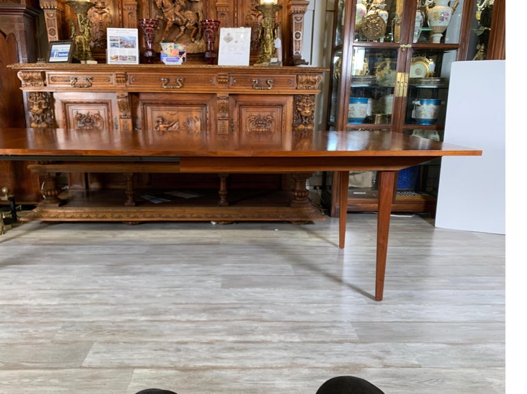 Walnut Dining Table with Two Stored Leaves by Nelson for Herman Miller at 1stDibs