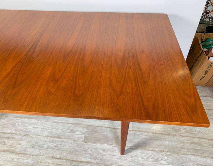 Walnut Dining Table with Two Stored Leaves by Nelson for Herman Miller For Sale at 1stDibs
