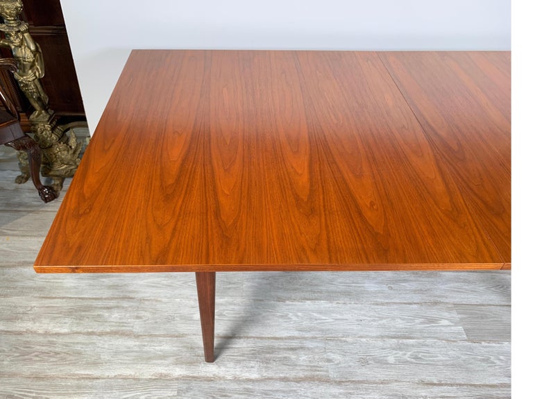 Walnut Dining Table with Two Stored Leaves by Nelson for Herman Miller at 1stDibs