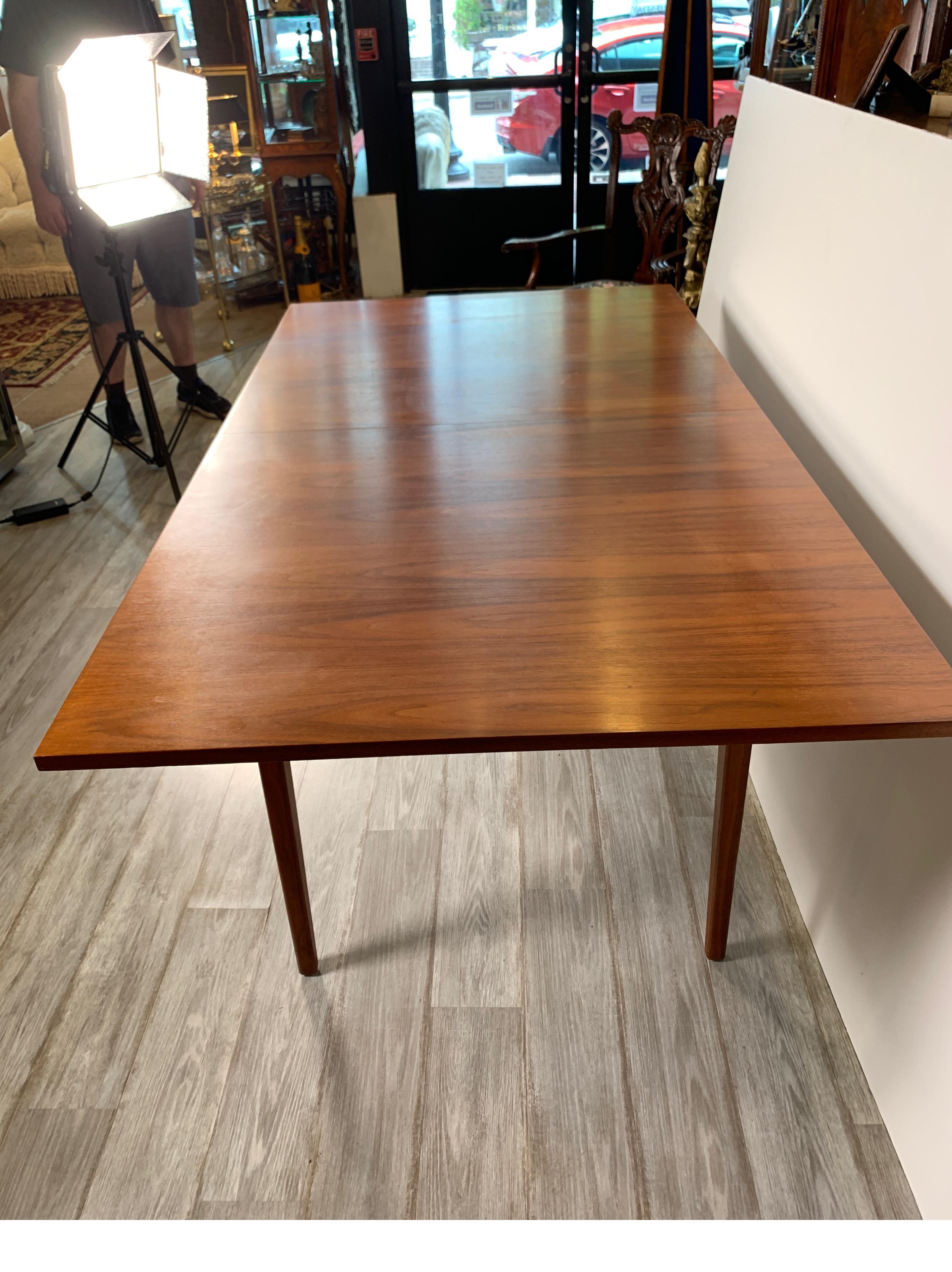 Walnut Dining Table with Two Stored Leaves by George Nelson for Herman Miller 1