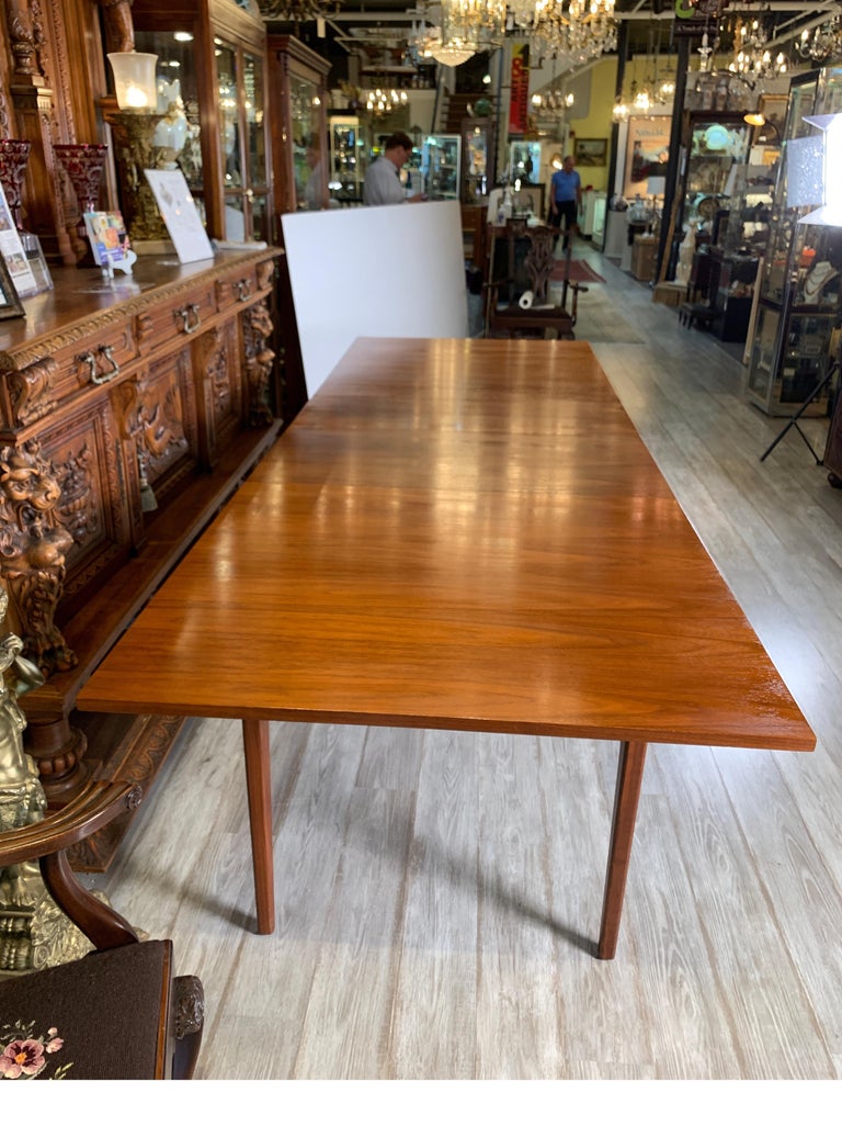 Walnut Dining Table with Two Stored Leaves by Nelson for Herman Miller at 1stDibs