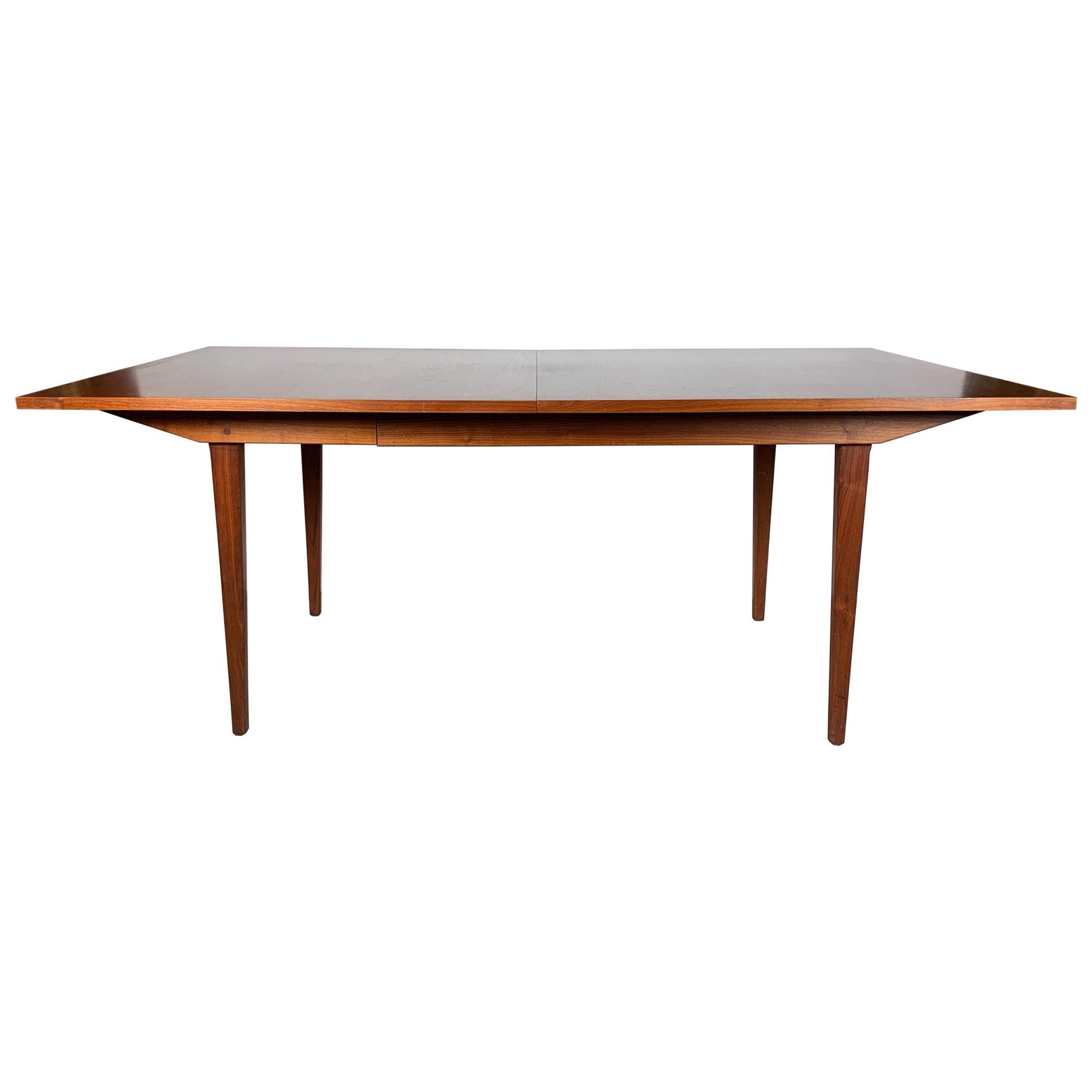 Walnut Dining Table with Two Stored Leaves by Nelson for Herman Miller For Sale at 1stDibs