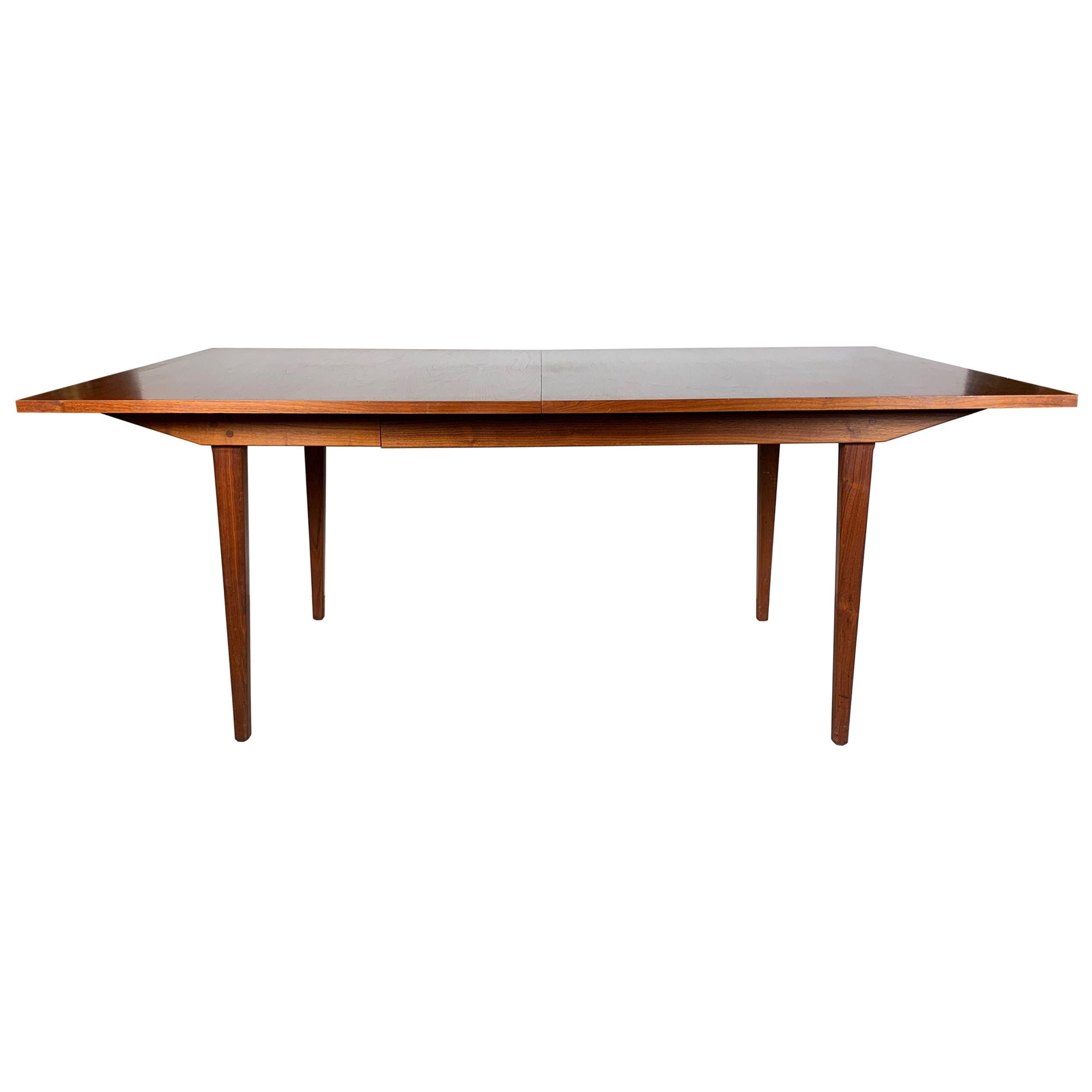 Walnut Dining Table with Two Stored Leaves by George Nelson for Herman Miller