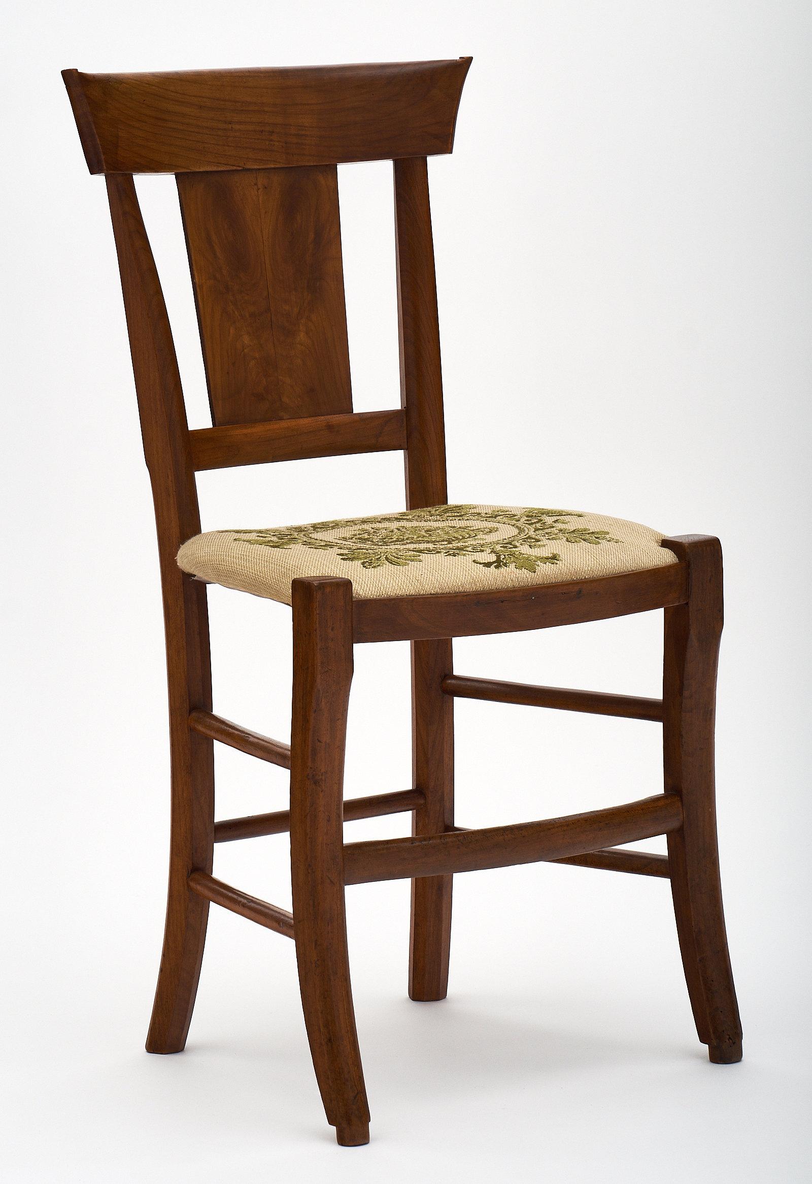 French Walnut Directoire Period Dining Chairs