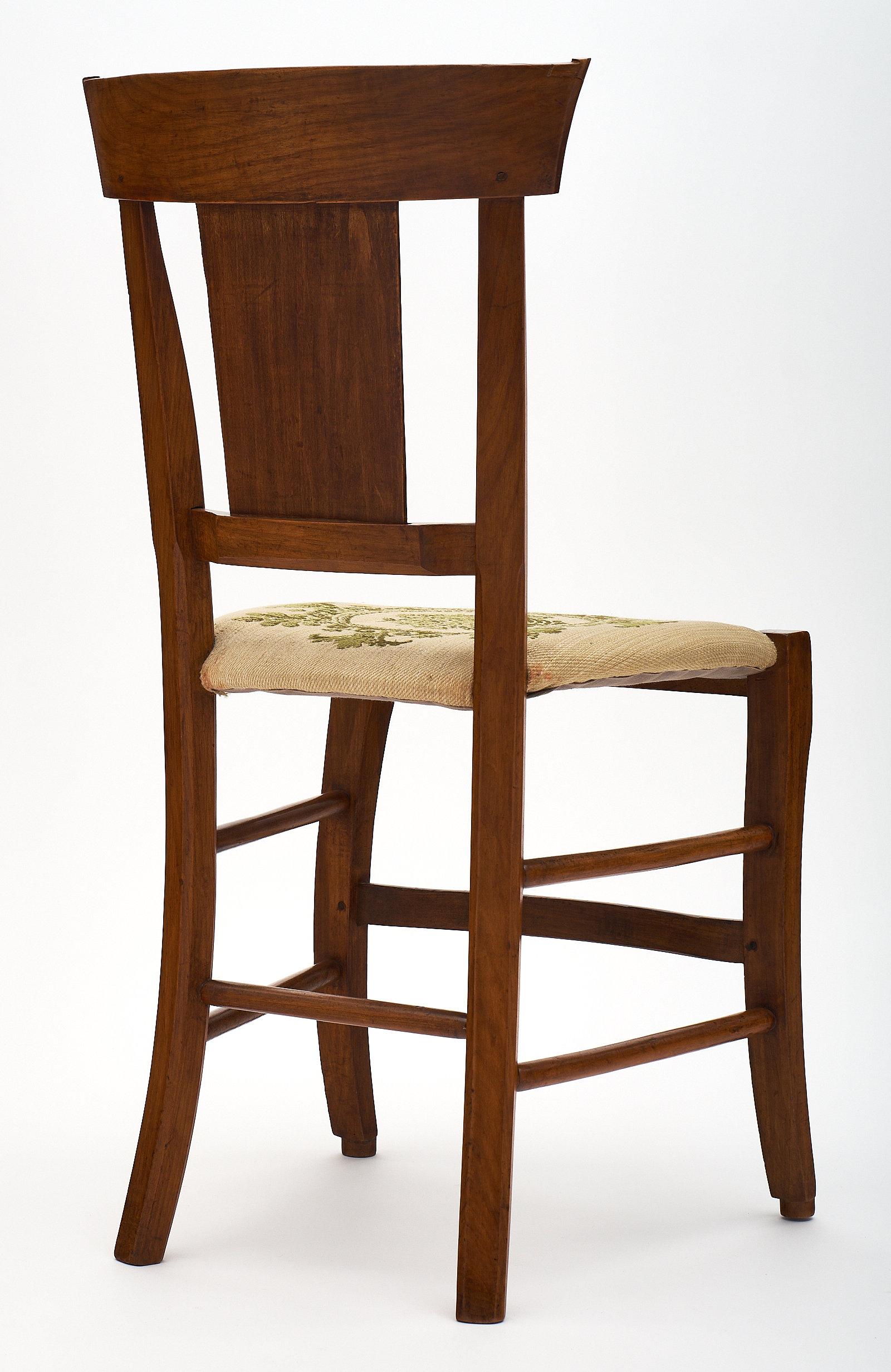 Walnut Directoire Period Dining Chairs 4