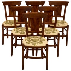 Walnut Directoire Period Dining Chairs