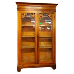 Walnut display cabinet bookcase from the early 1800s, Charles X period.