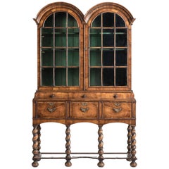 Walnut Display Cabinet, circa 1890