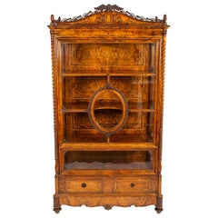 Walnut Display Cabinet with the Monogram of Grand Duke Friedrich I of Baden Walnut Display Cabinet with the Monogram of Grand Duke Friedrich I of Baden