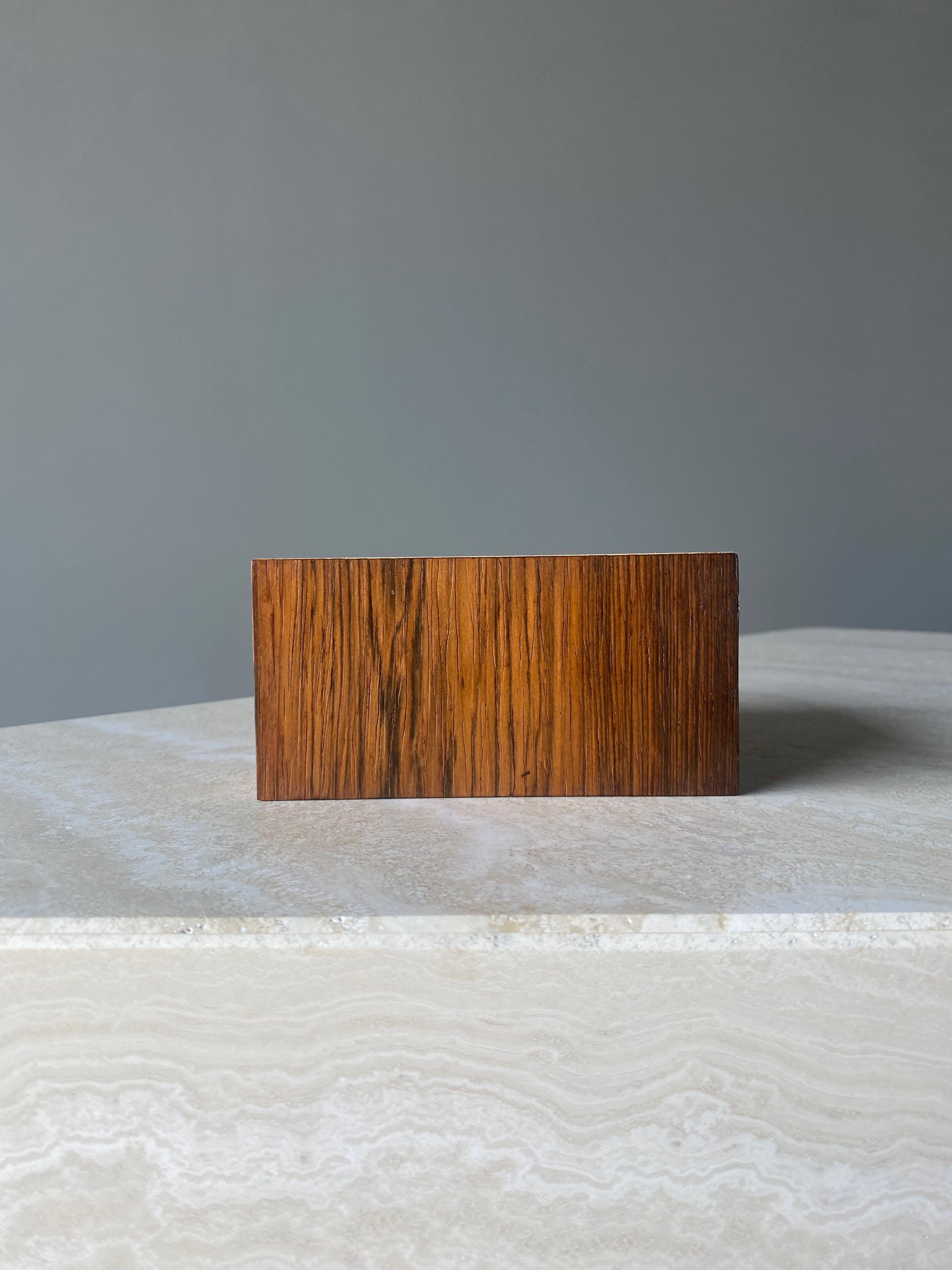 American Walnut Display Cube, 1960s For Sale