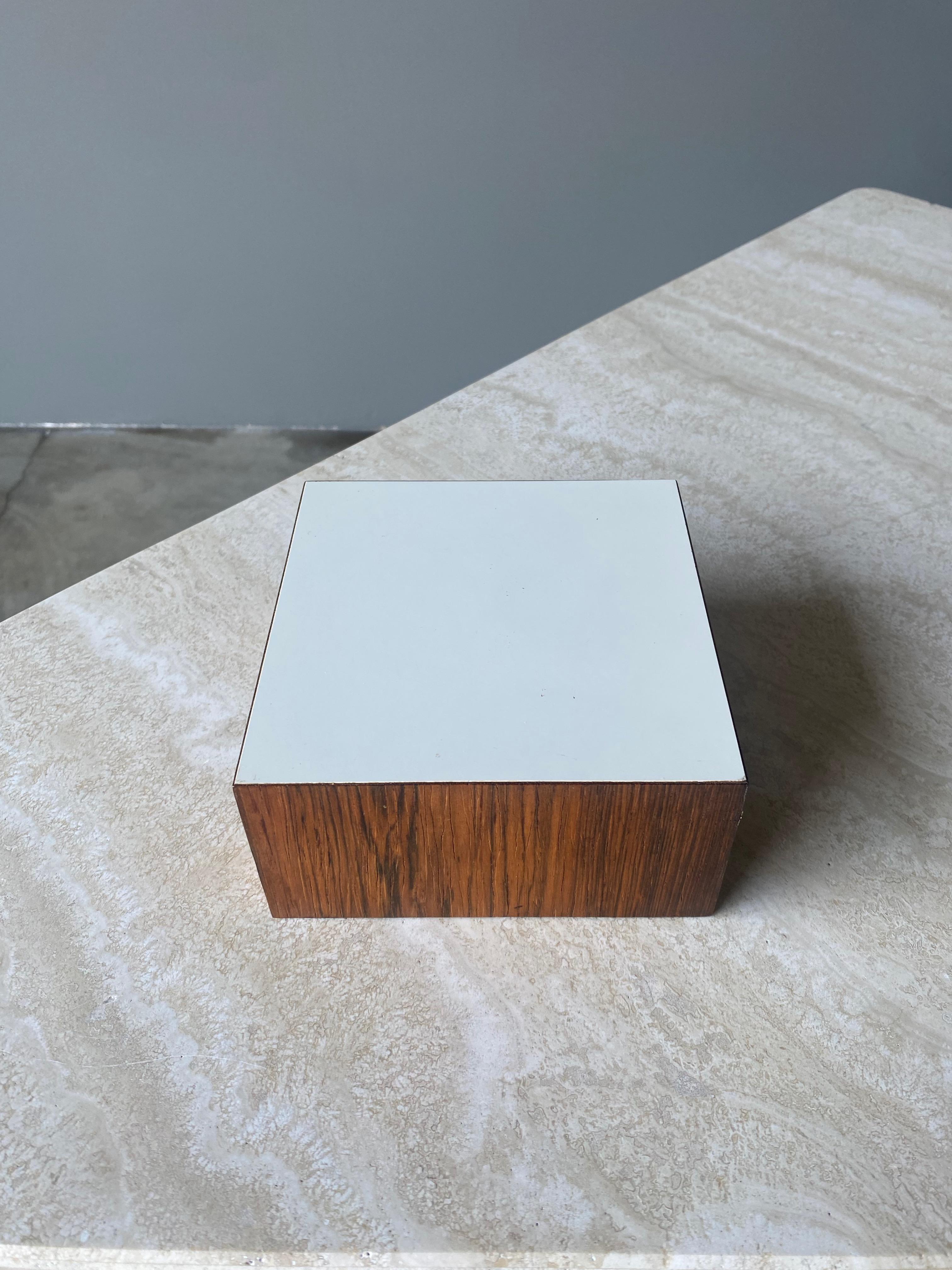 20th Century Walnut Display Cube, 1960s For Sale