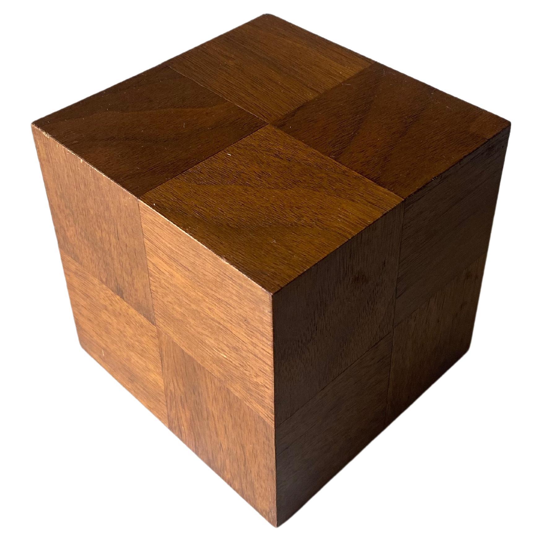 Walnut Display Cube, 1960s