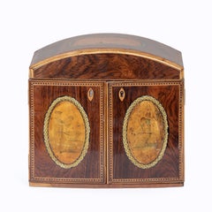 Walnut domed top Needlework/Jewellery Box