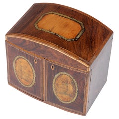 Walnut domed top Needlework/Jewellery Box