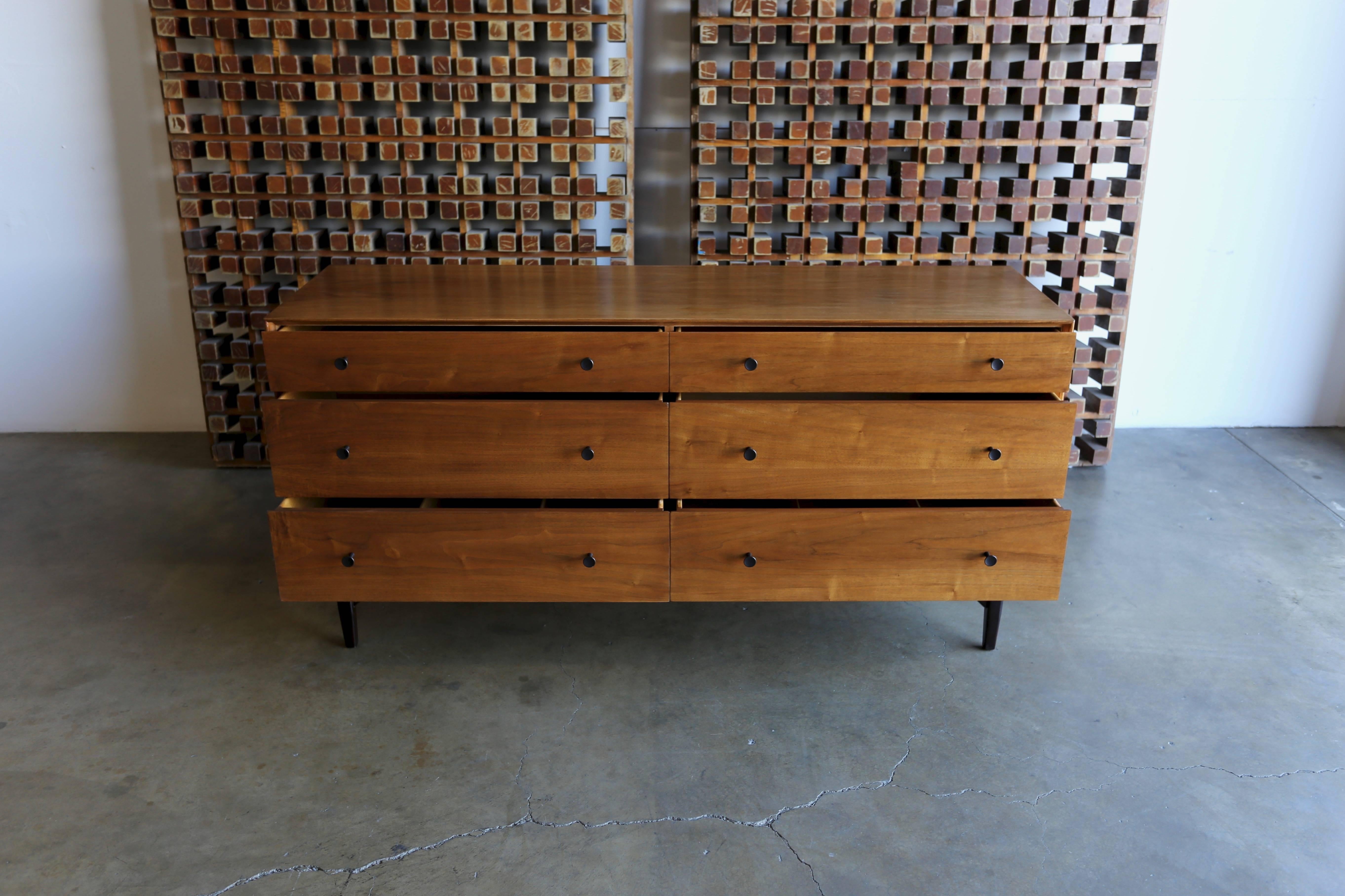 20th Century Walnut Dresser by Milo Baughman for Glenn of California