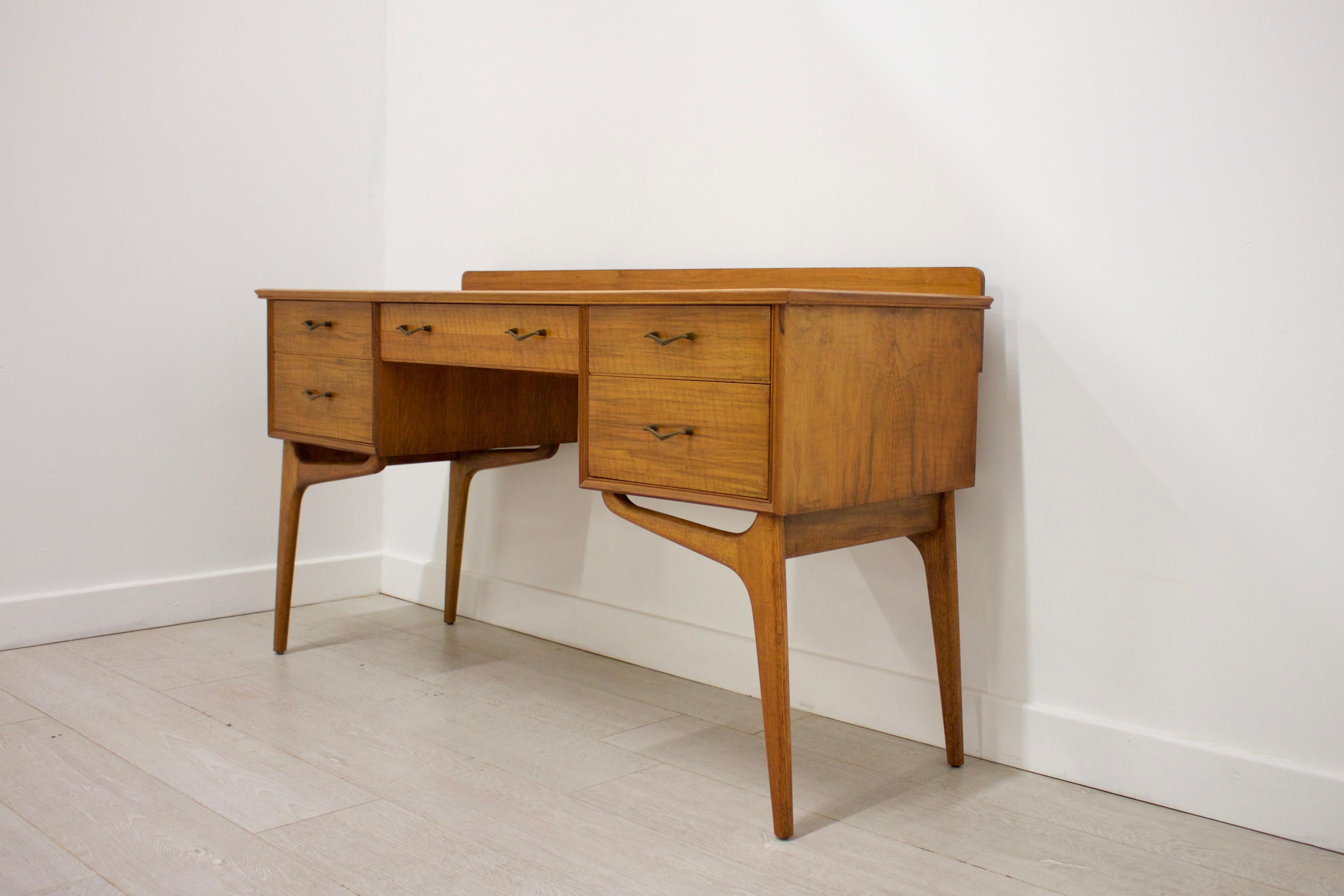 British Walnut Dressing Table by Alfred Cox for Heal's, 1950s