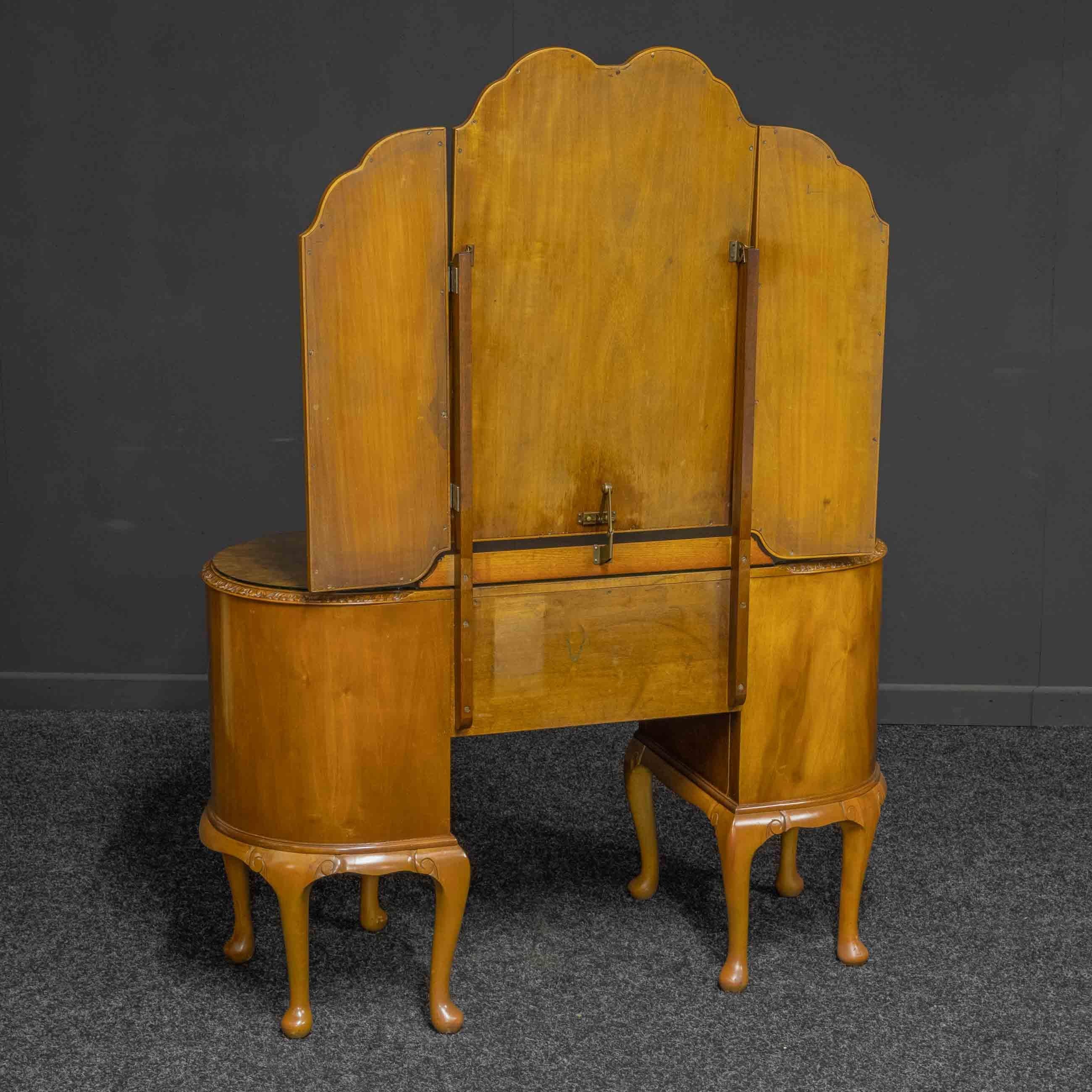 20th Century Walnut Dressing Table