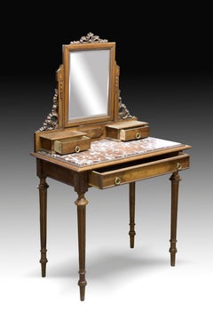 Walnut Dressing Table, France, 19th Century