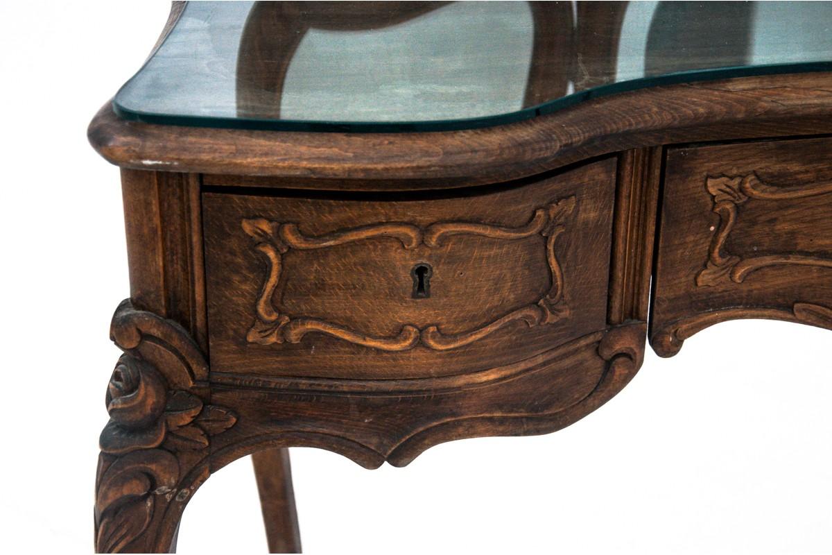 Walnut Dressing Table, France, c. 1920 In Good Condition In Chorzów, PL