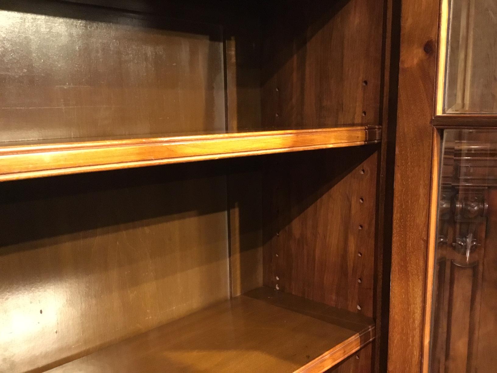 Walnut Edwardian Bookcase by Maple & Co. of London 3