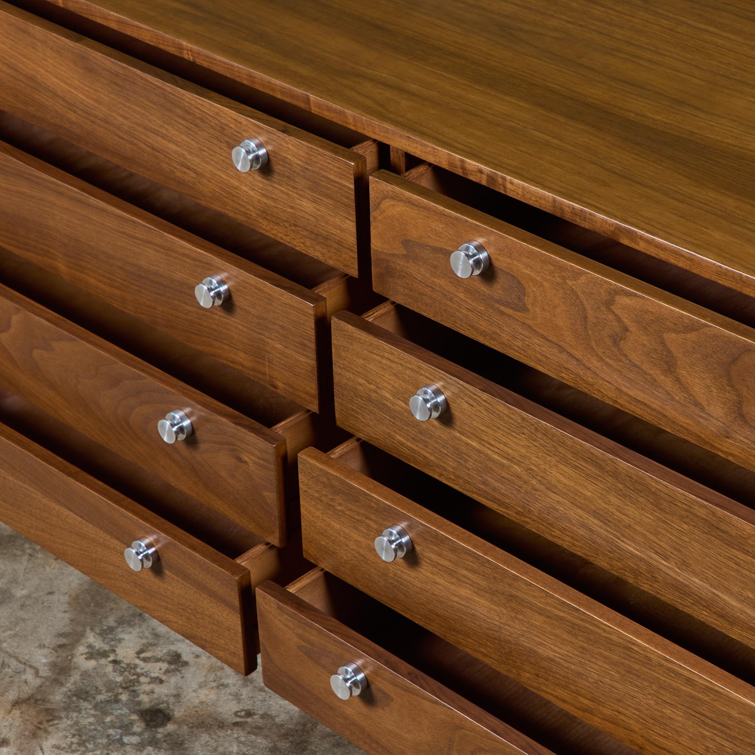Walnut Eight Drawer Dresser 4